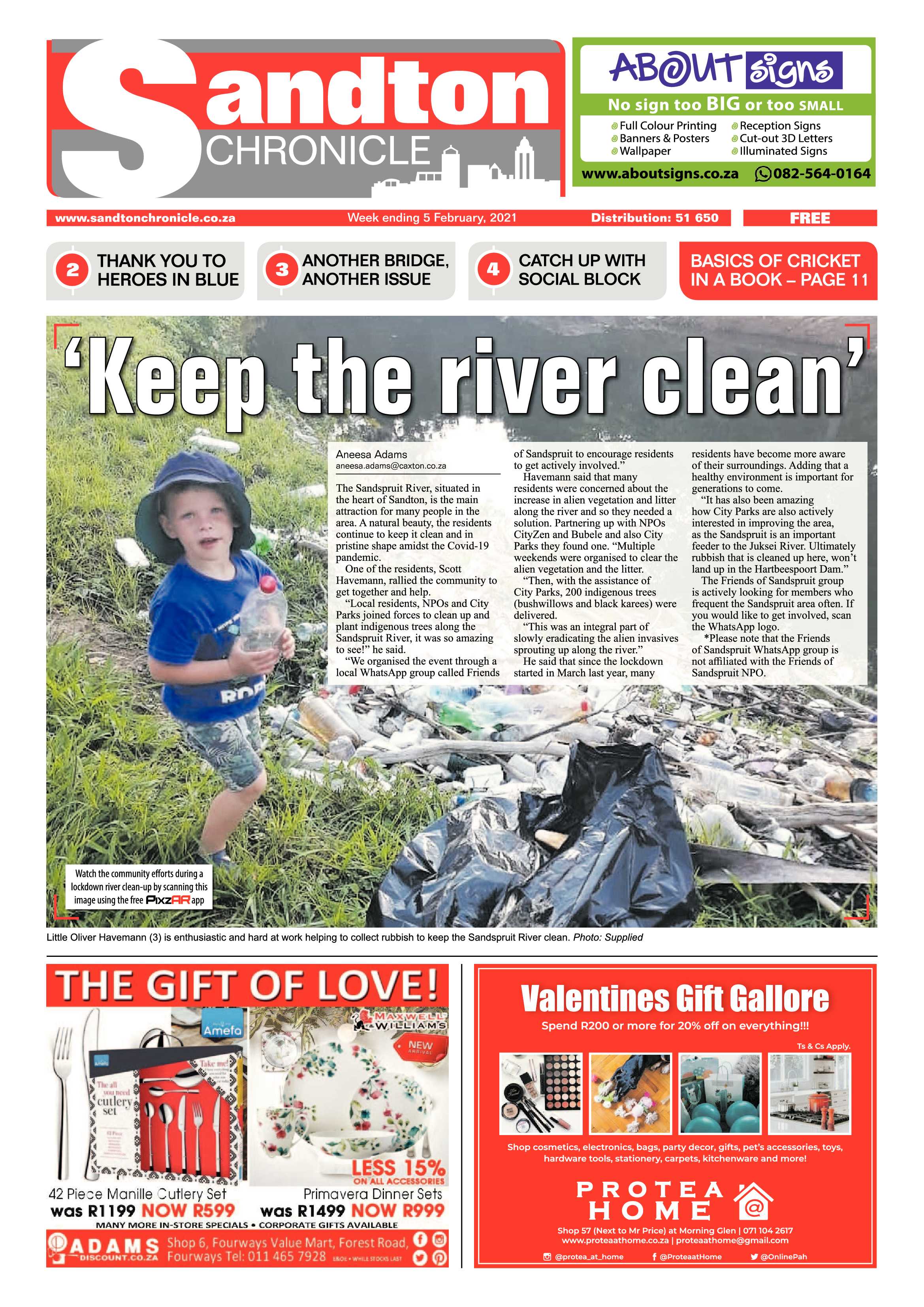 Sandton Chronicle 3 February 2021 page 1