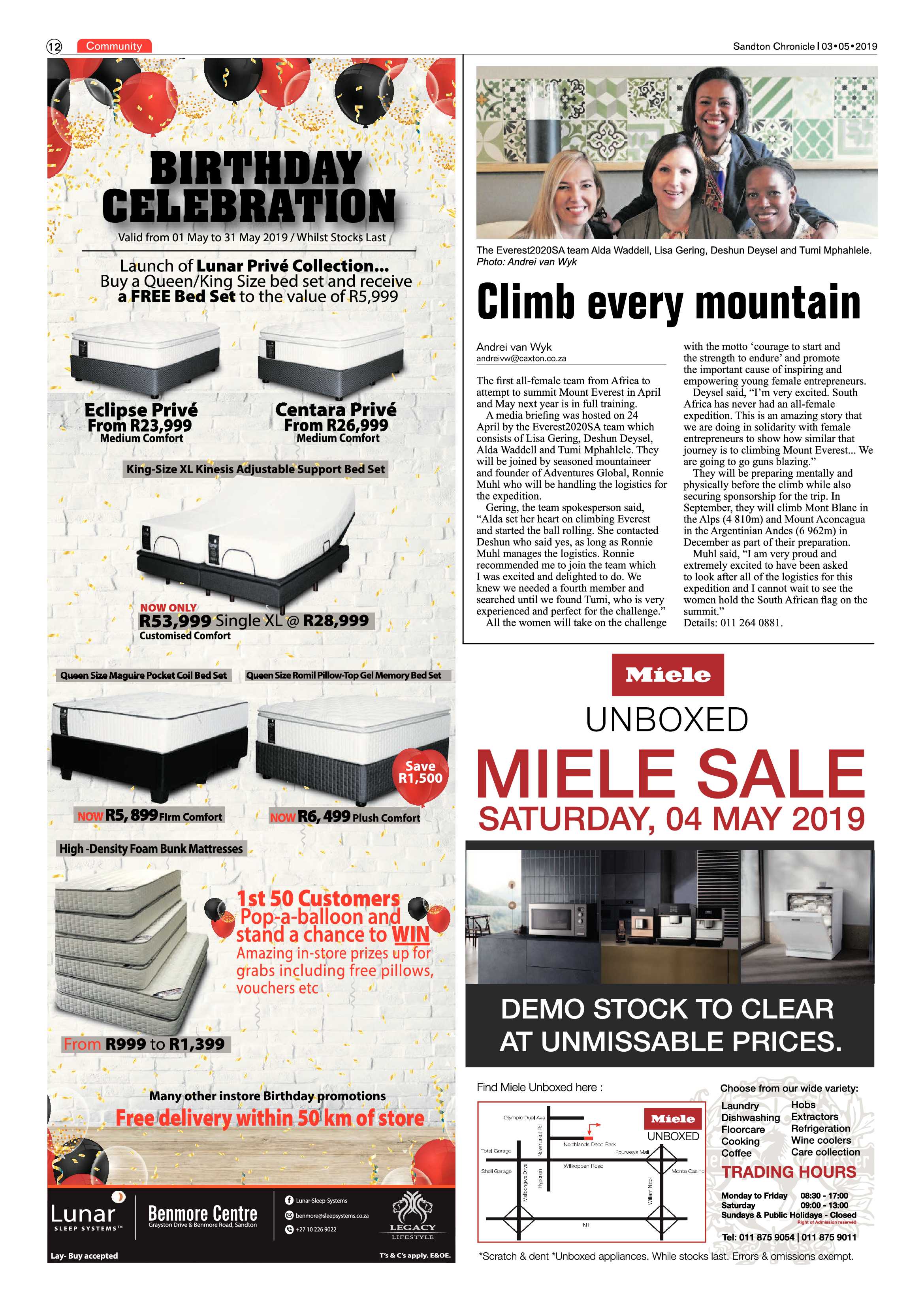Sandton Chronicle 3 May, 2019 page 12