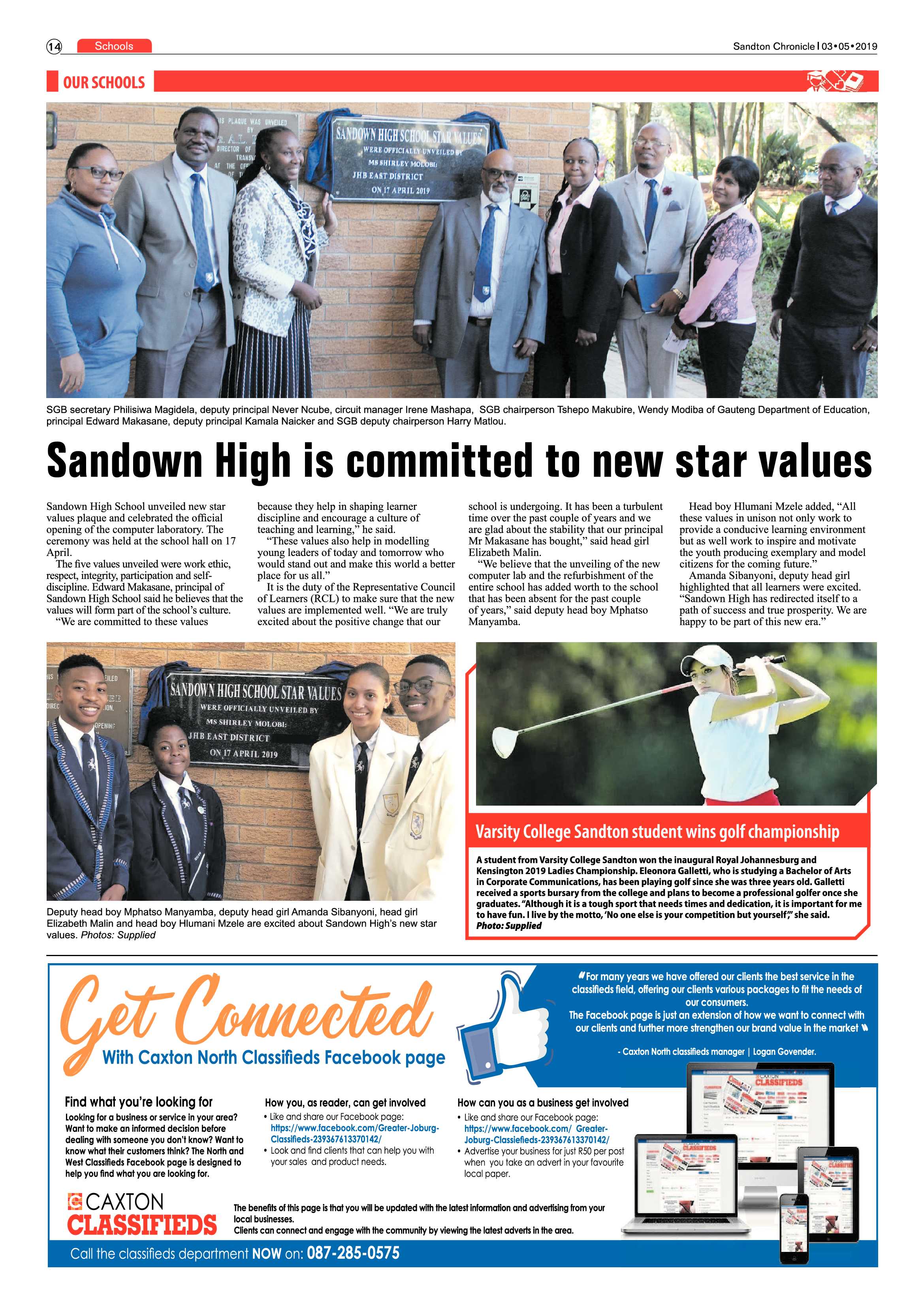 Sandton Chronicle 3 May, 2019 page 14