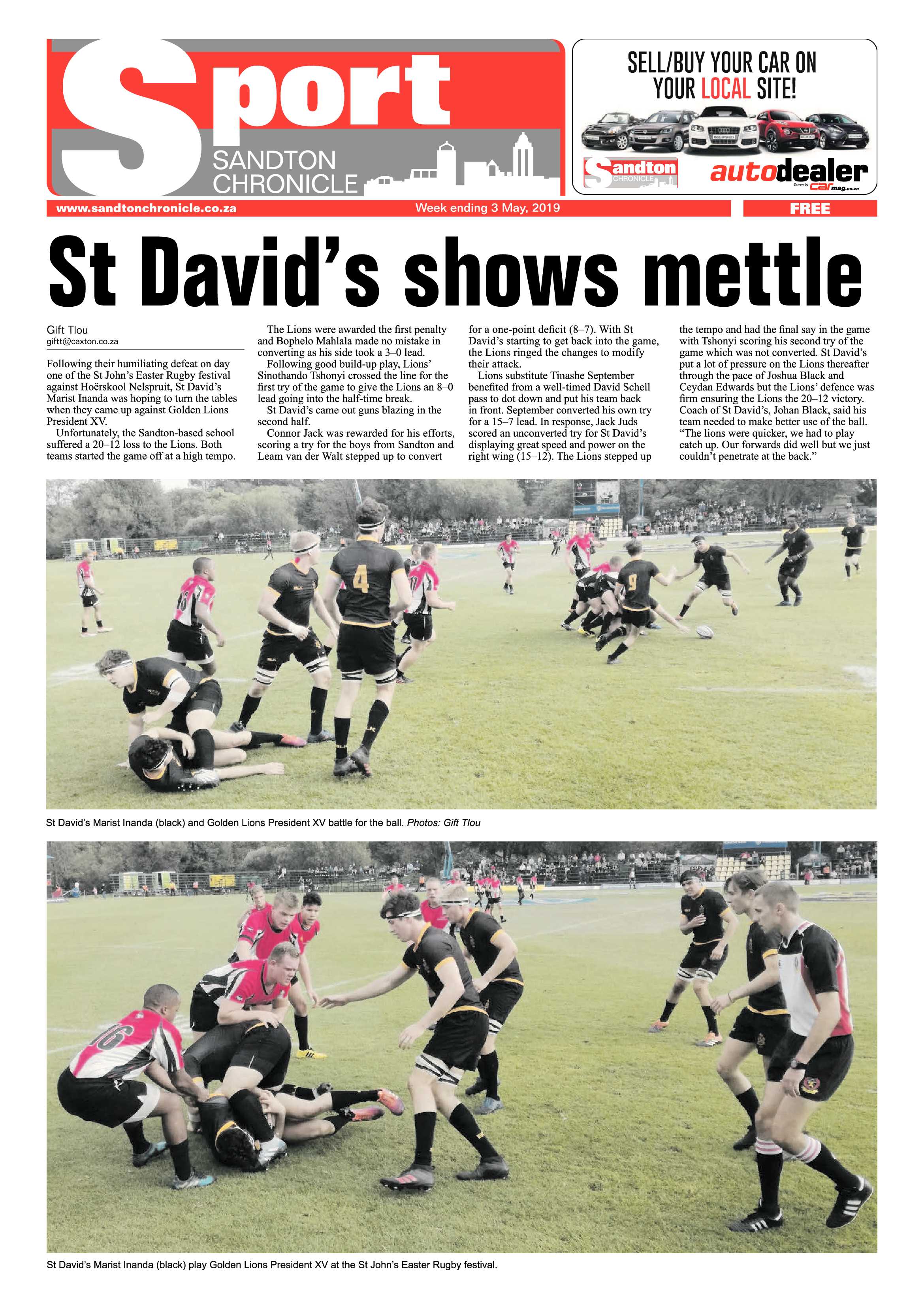 Sandton Chronicle 3 May, 2019 page 20