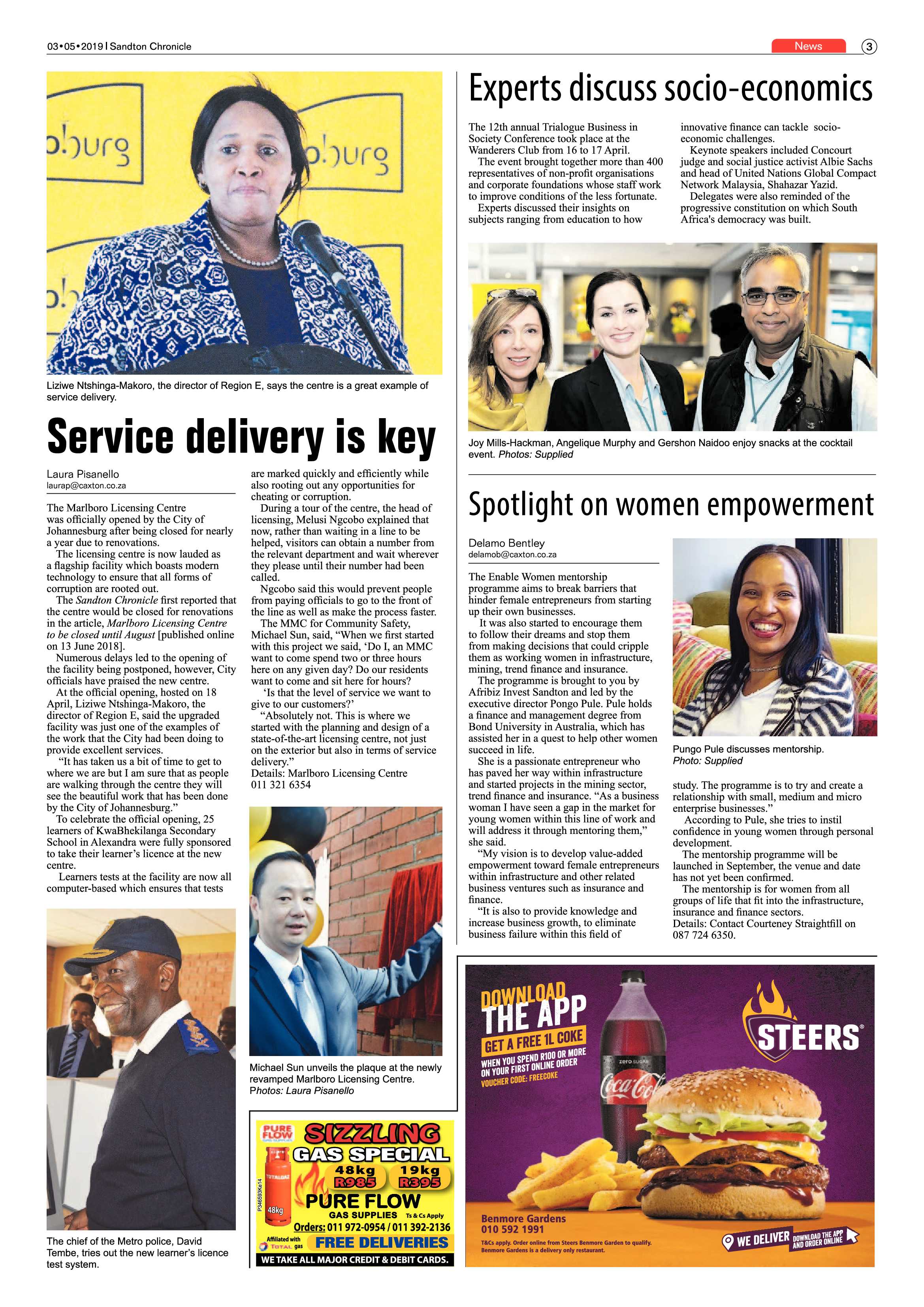 Sandton Chronicle 3 May, 2019 page 3