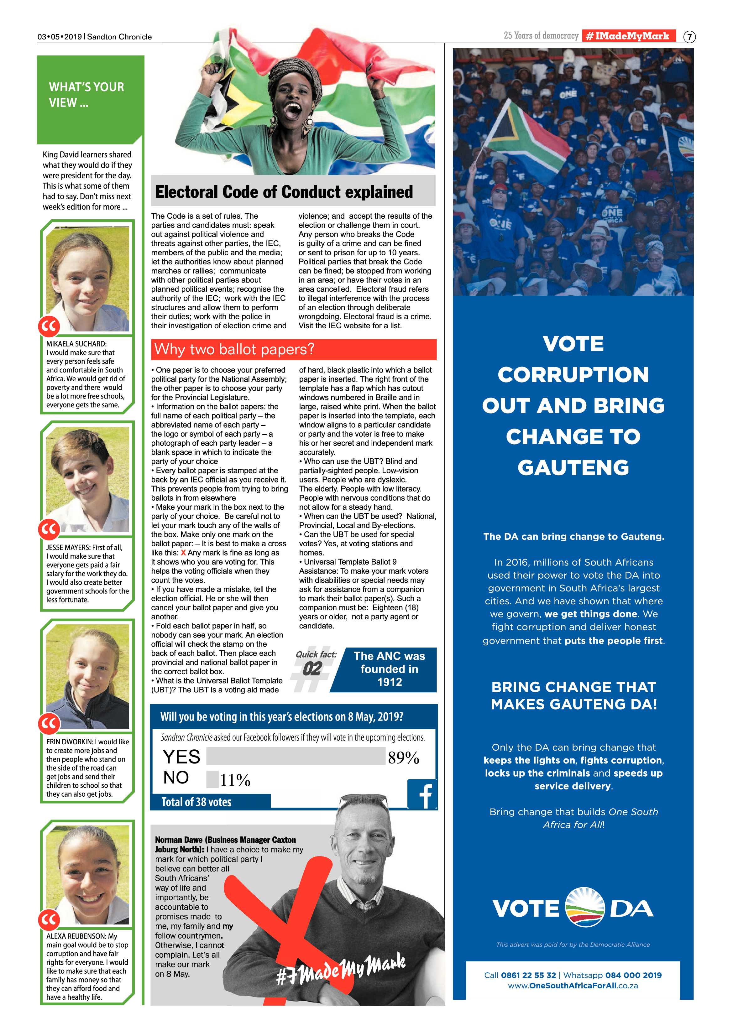 Sandton Chronicle 3 May, 2019 page 7