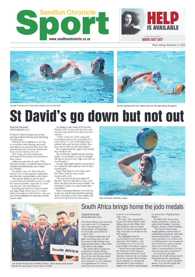 Sandton Chronicle 3 November 2023 page 20