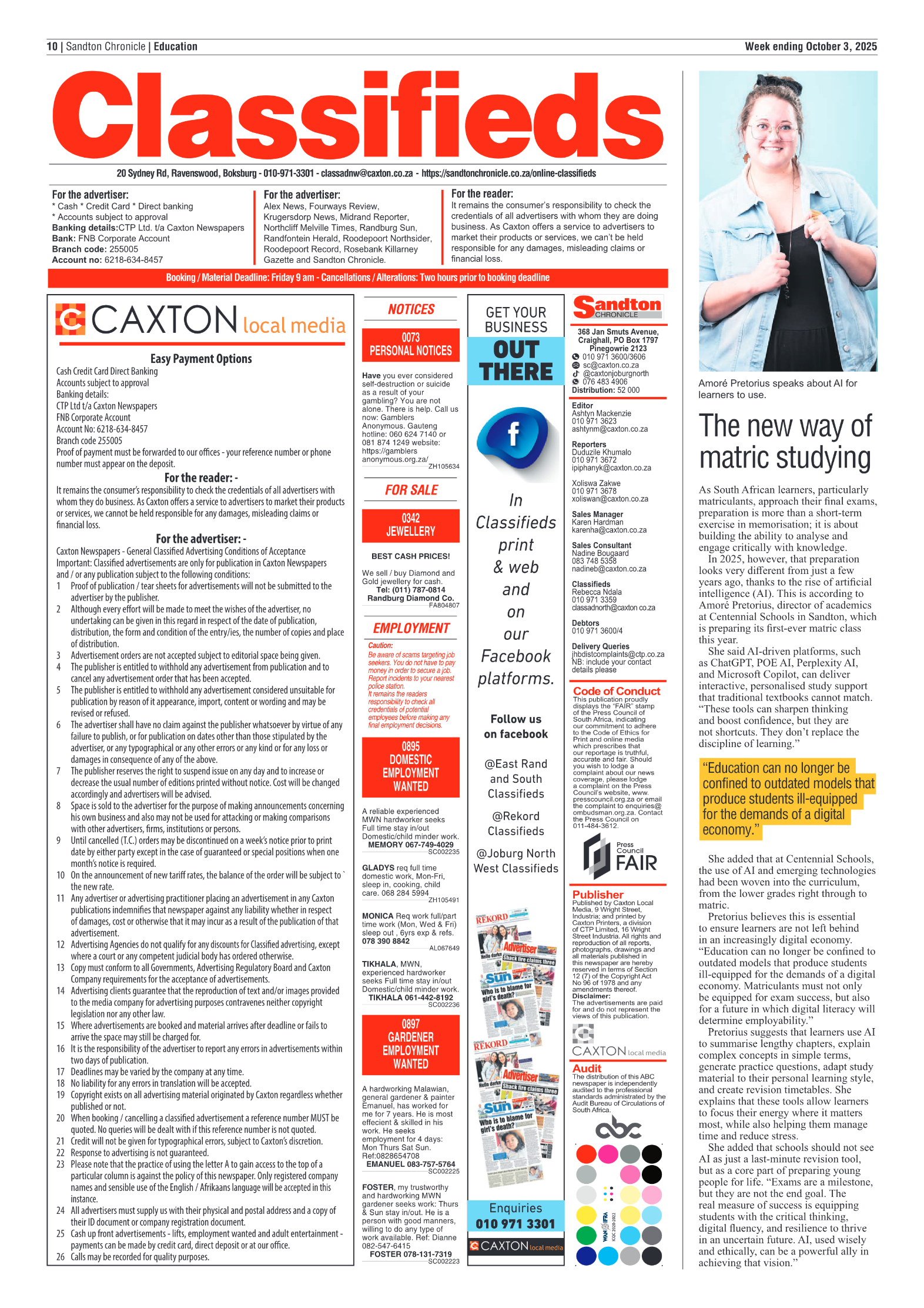 Sandton Chronicle 3 October 2025 page 10
