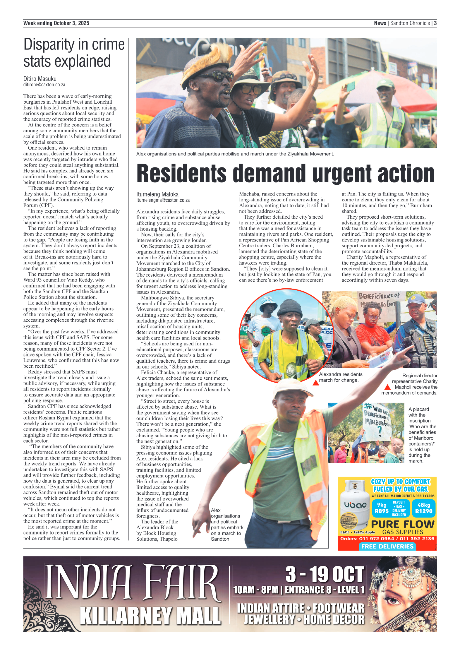 Sandton Chronicle 3 October 2025 page 3