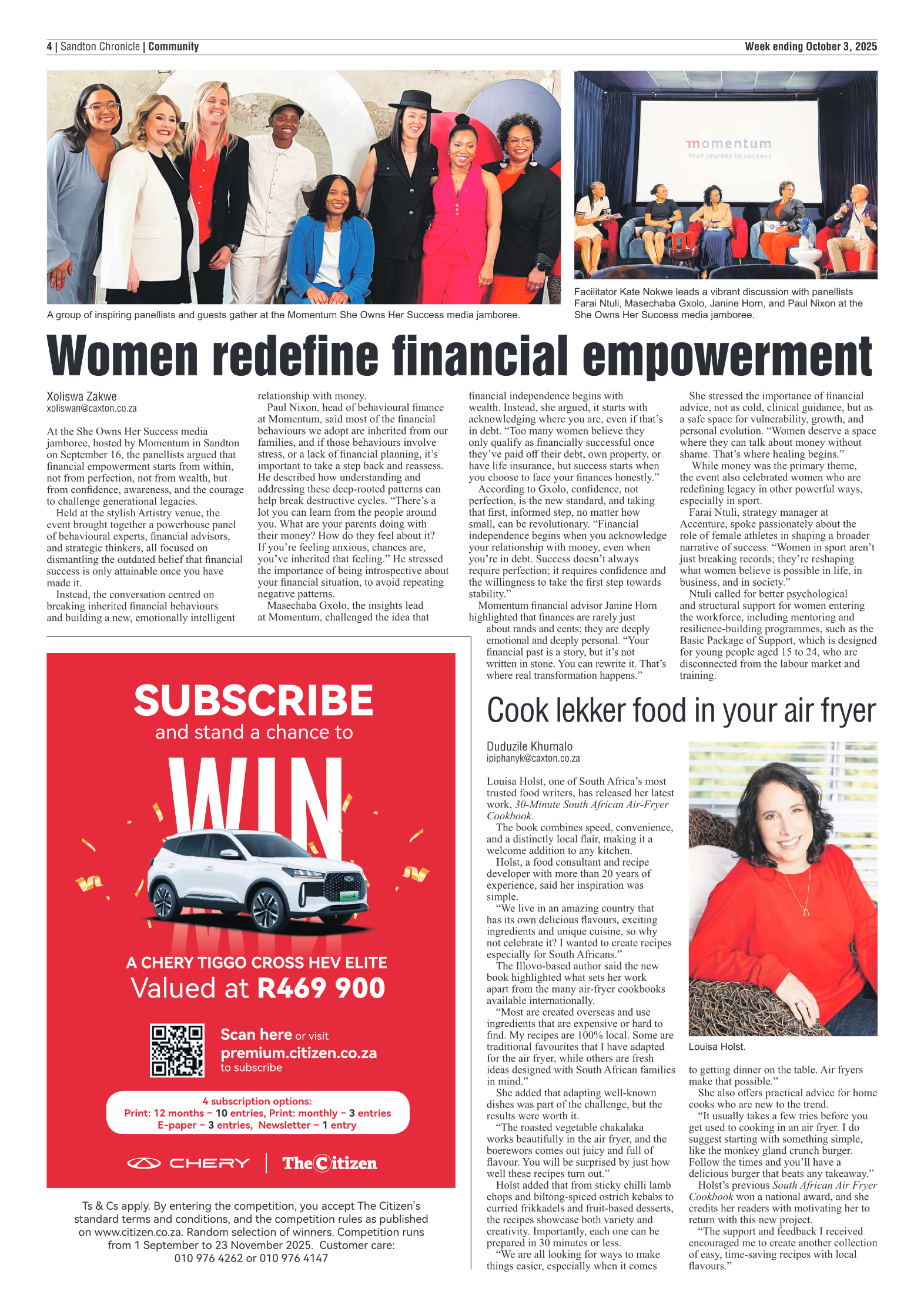 Sandton Chronicle 3 October 2025 page 4