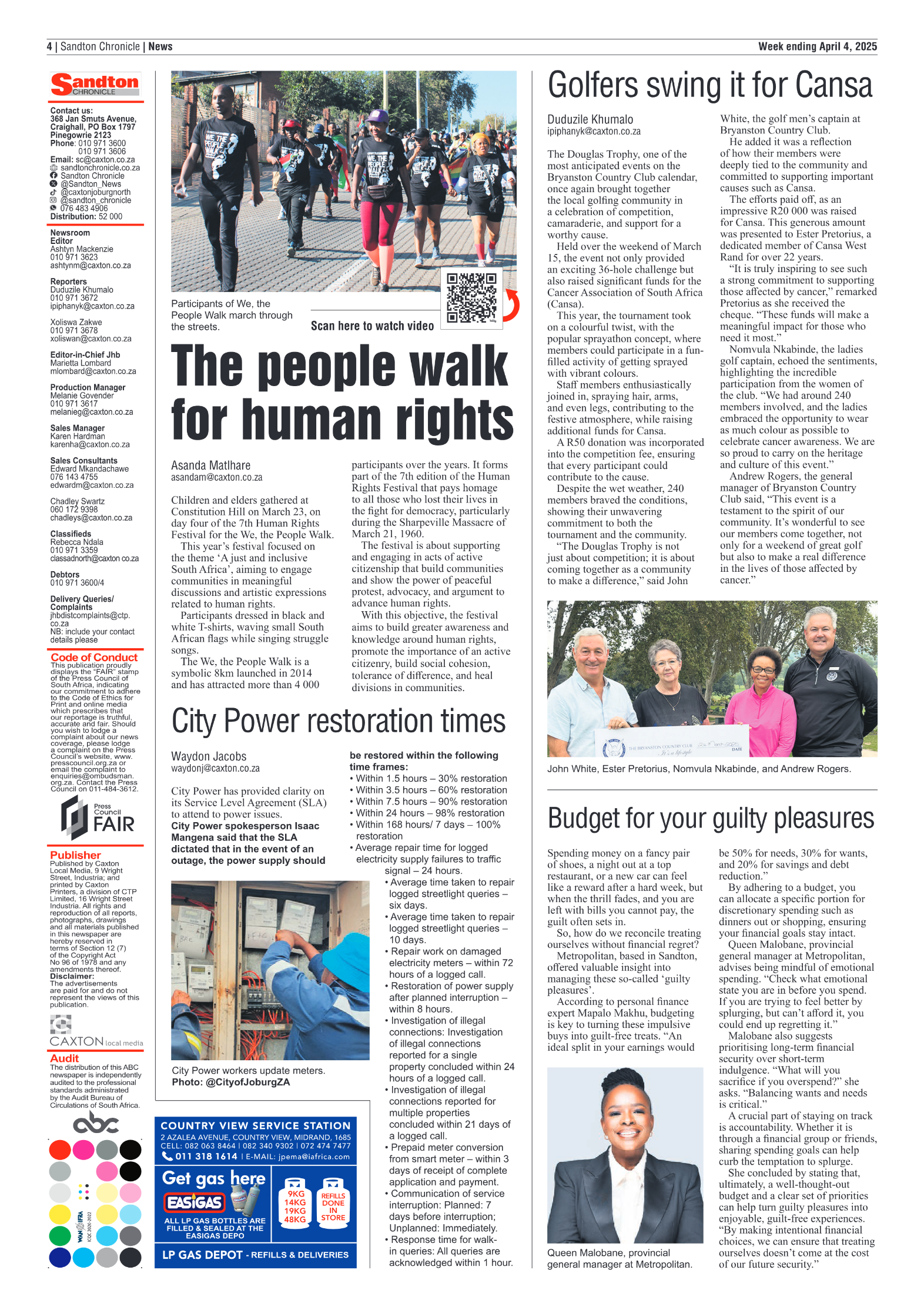 Sandton Chronicle 4 April 2025 page 4