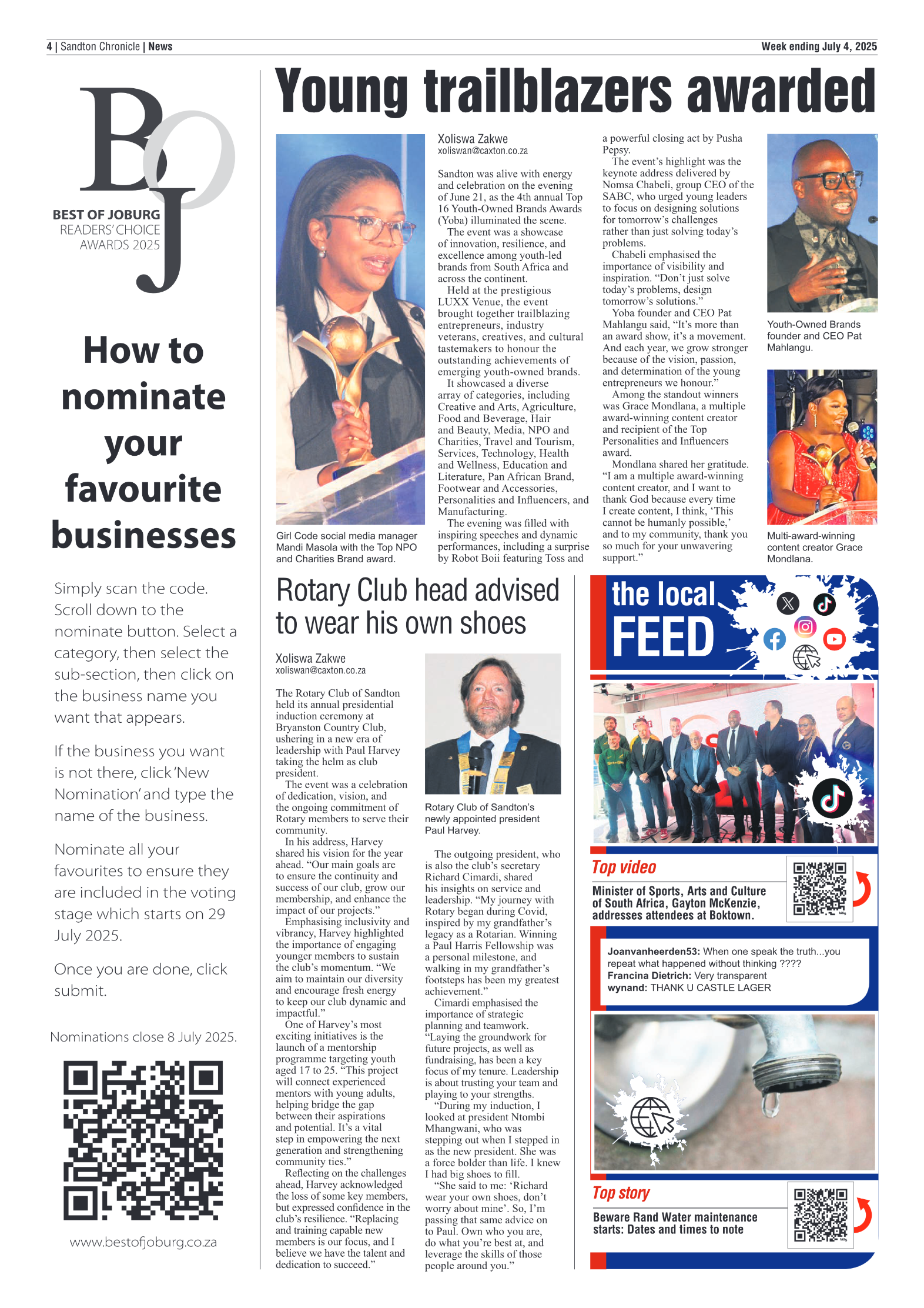 Sandton Chronicle 4 July 2025 page 4