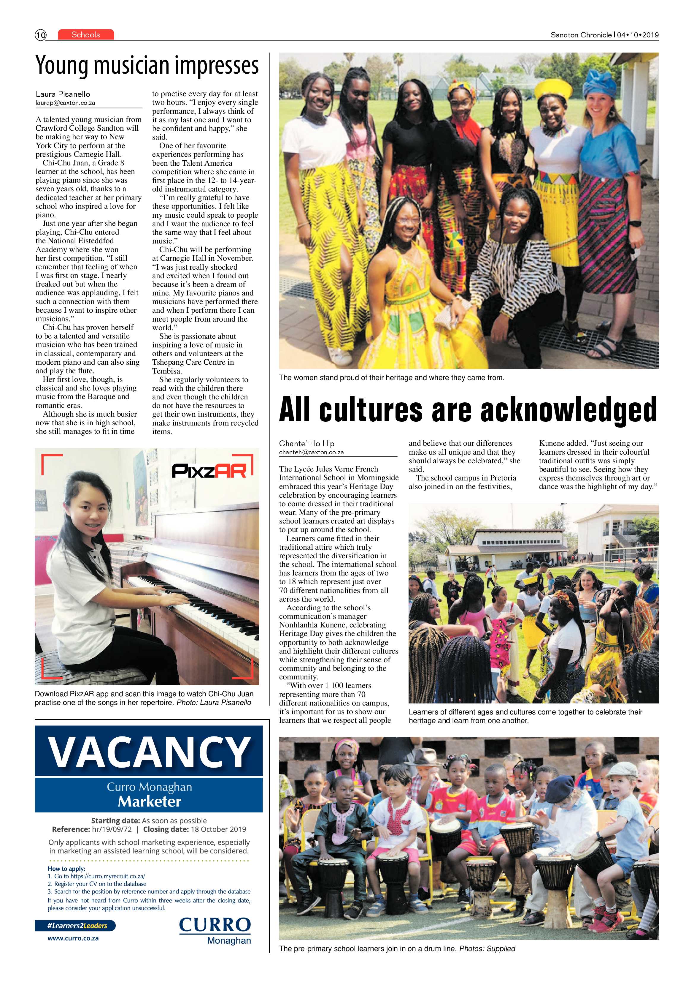 Sandton Chronicle 4 October, 2019 page 10