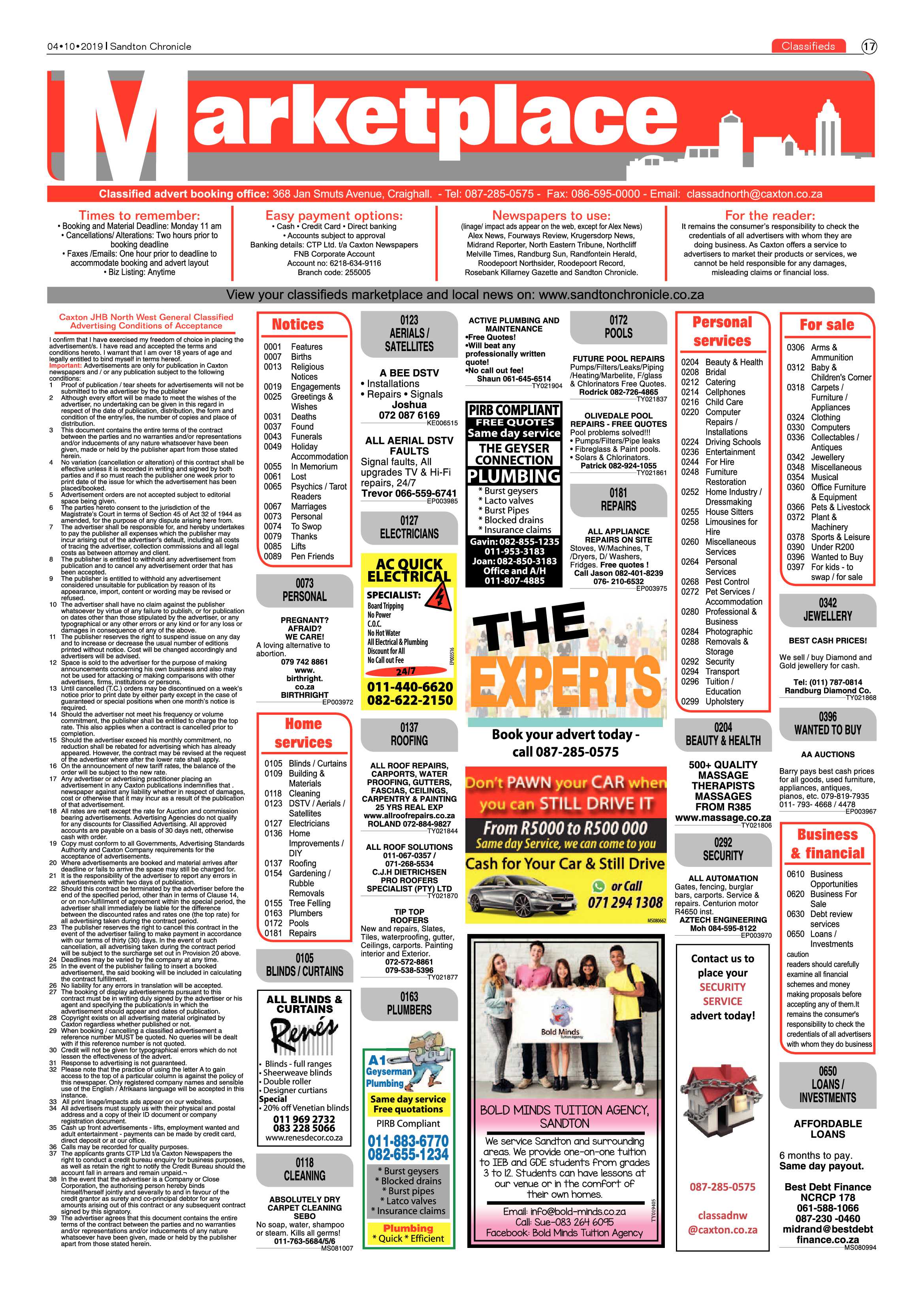 Sandton Chronicle 4 October, 2019 page 17
