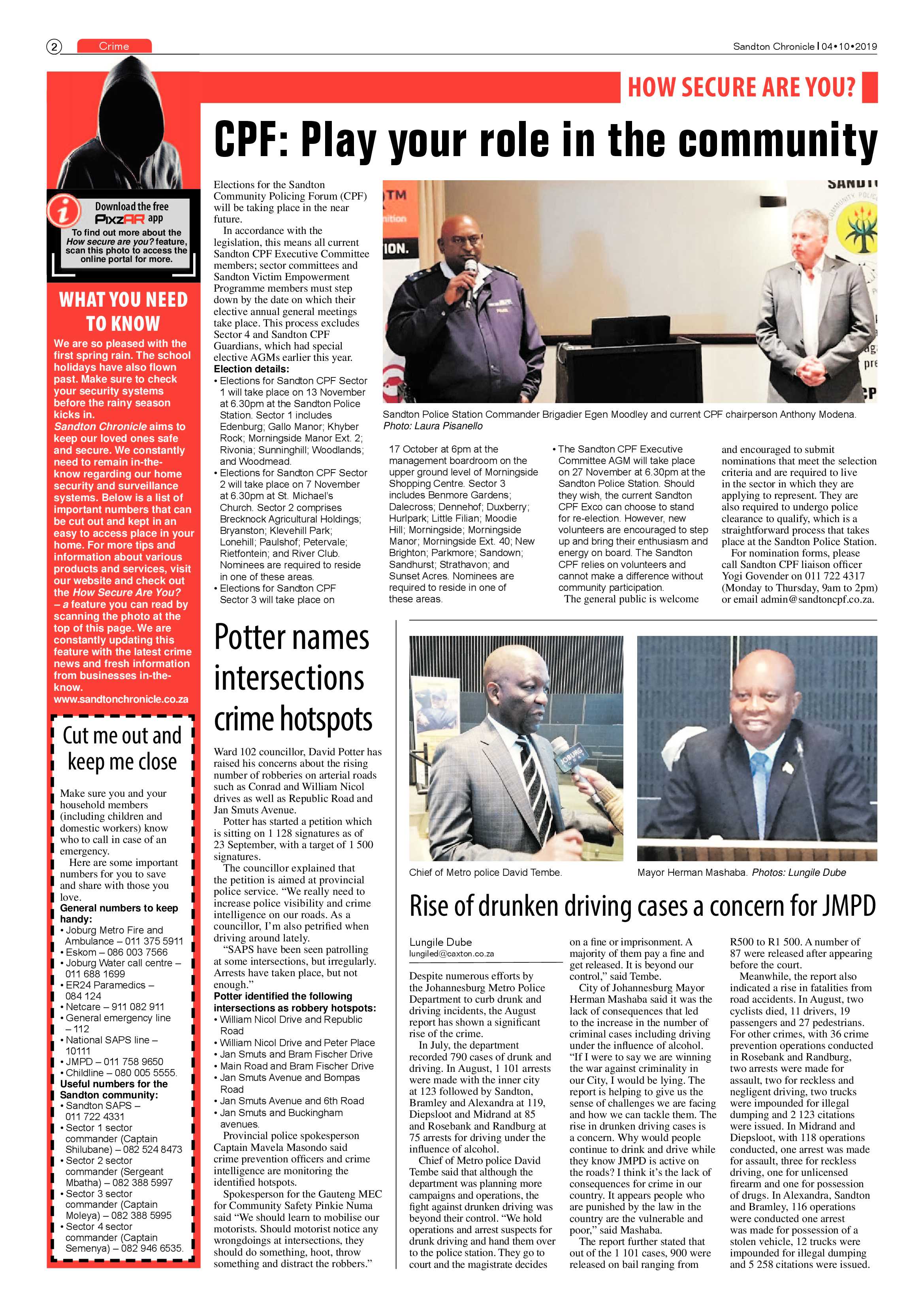 Sandton Chronicle 4 October, 2019 page 2