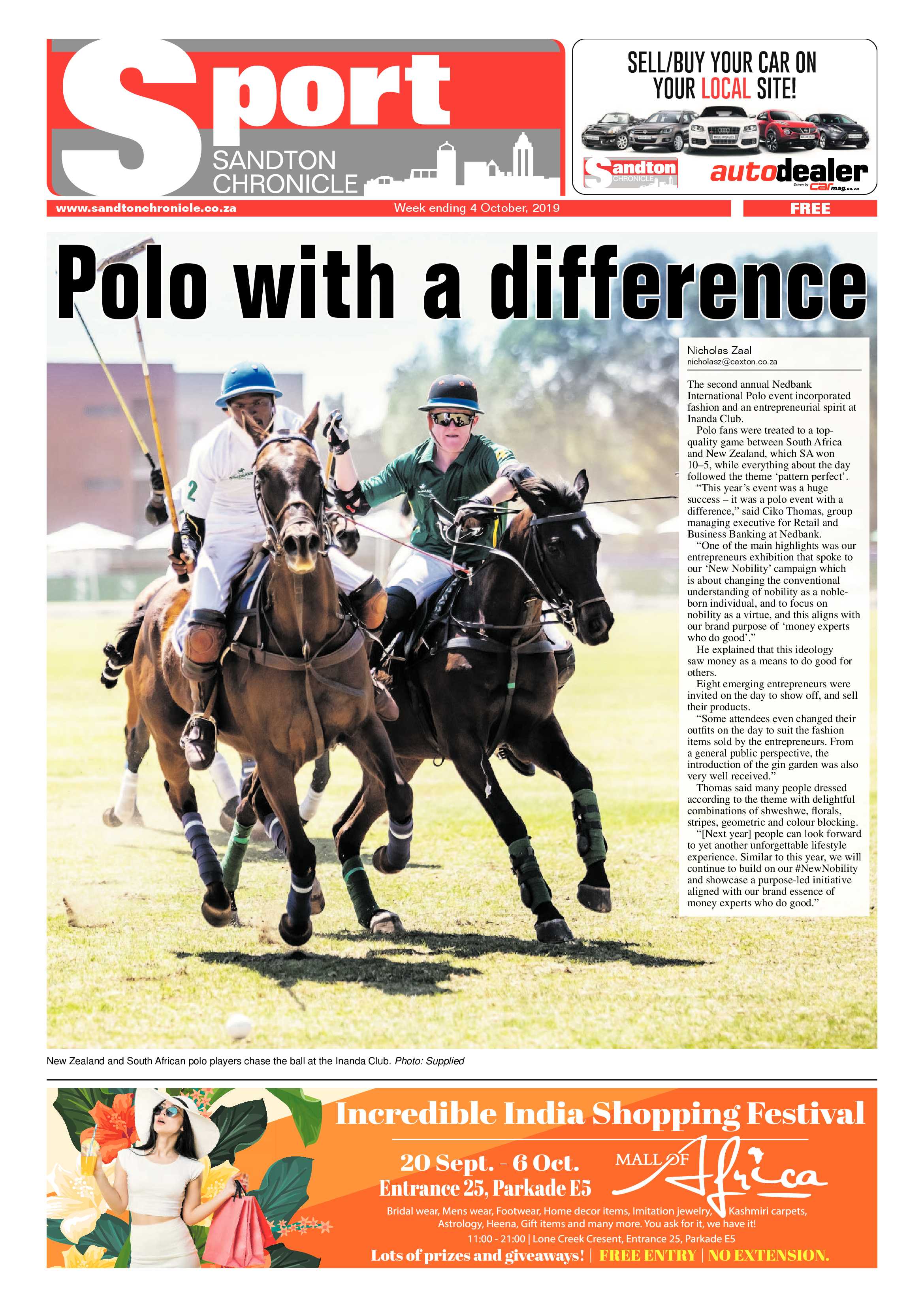 Sandton Chronicle 4 October, 2019 page 20