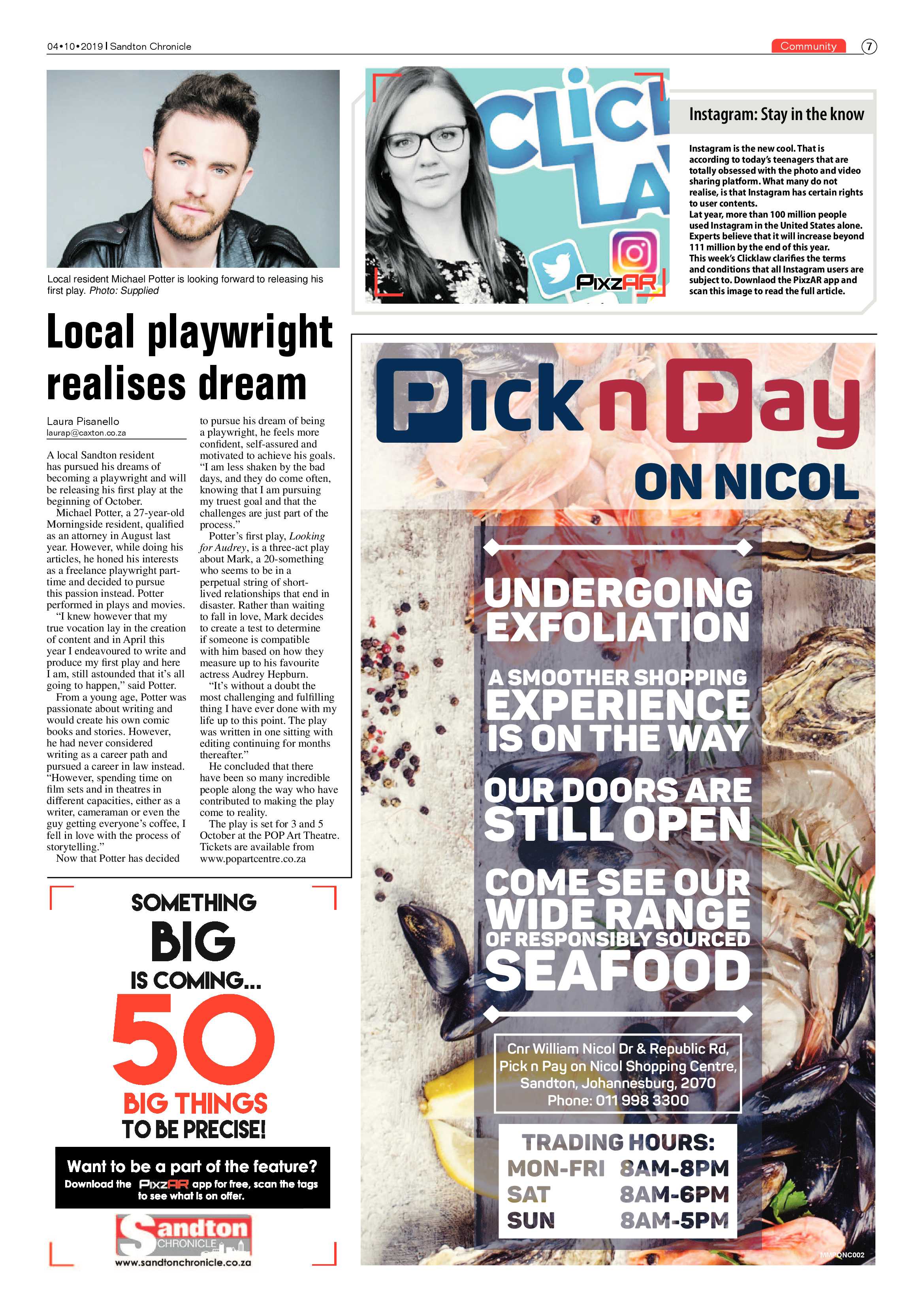 Sandton Chronicle 4 October, 2019 page 7
