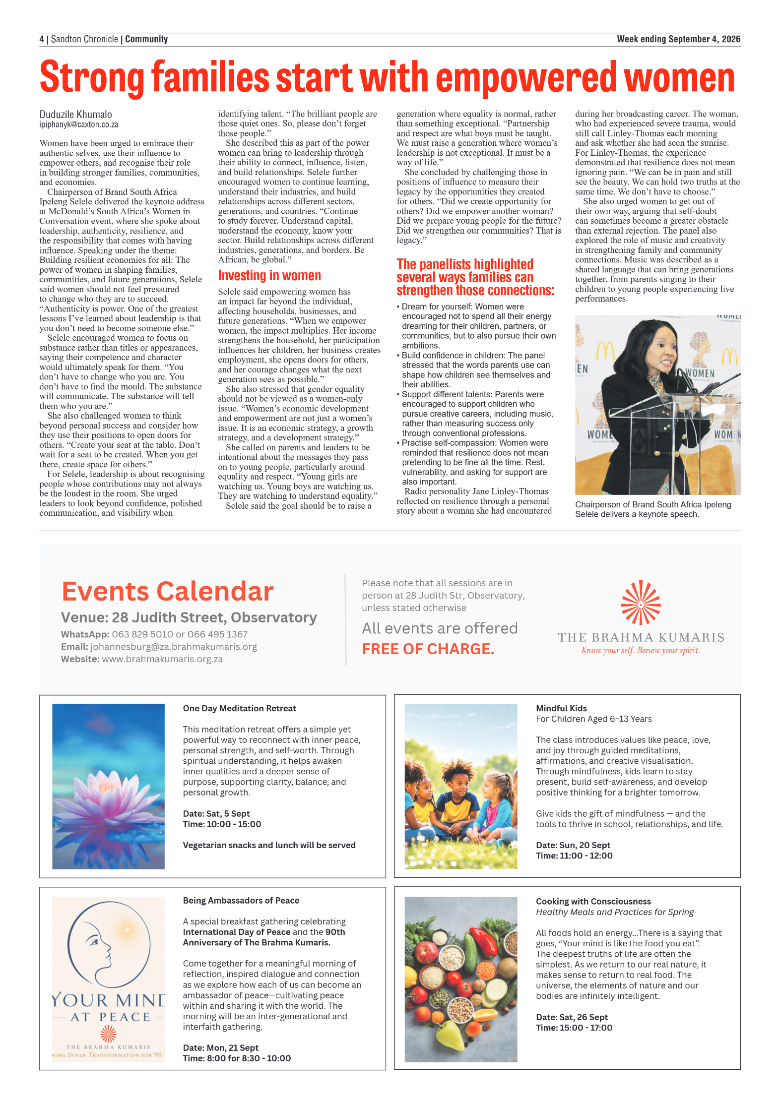 Sandton Chronicle 4 September 2026 page 4