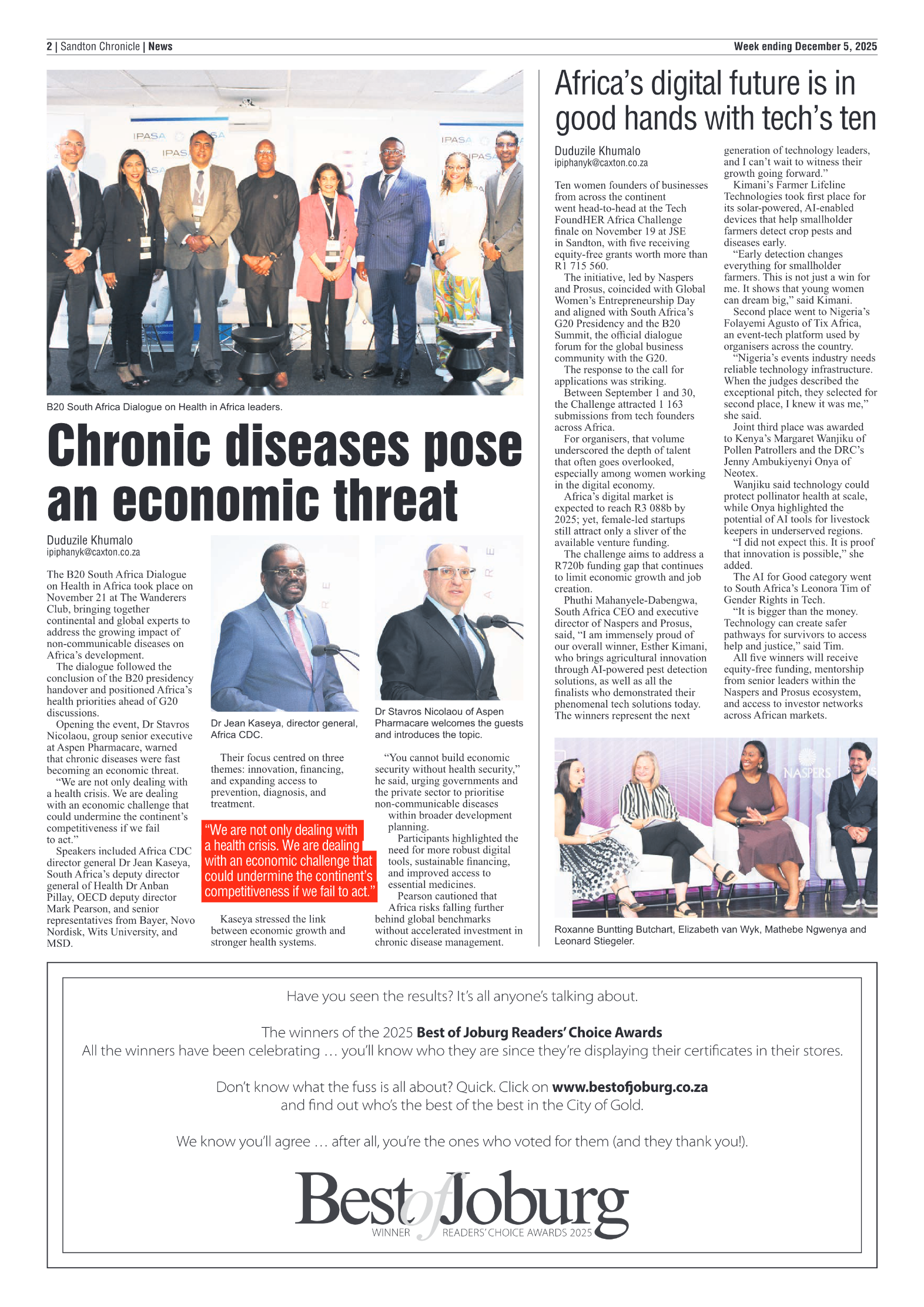Sandton Chronicle 5 December 2025 page 2