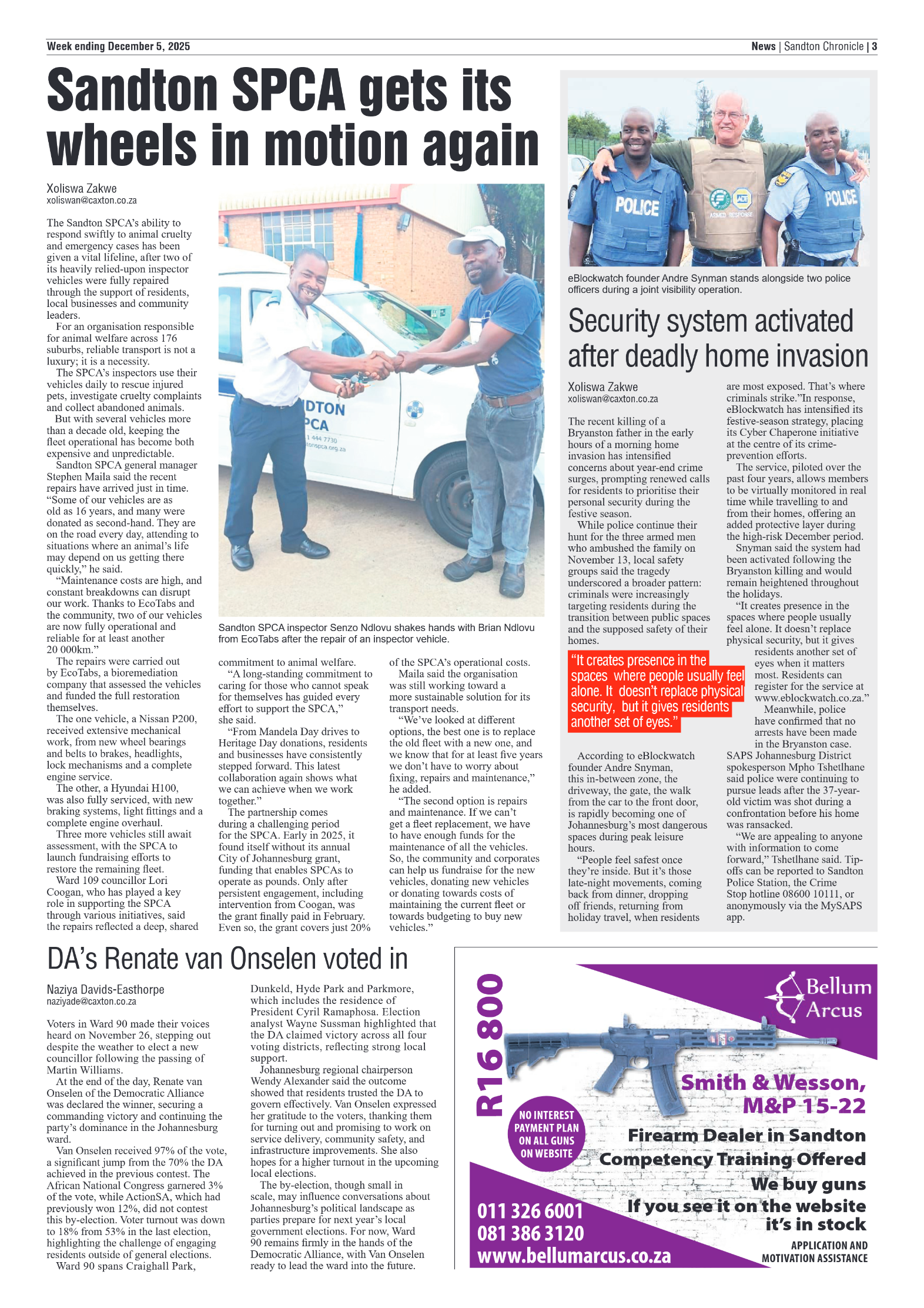 Sandton Chronicle 5 December 2025 page 3