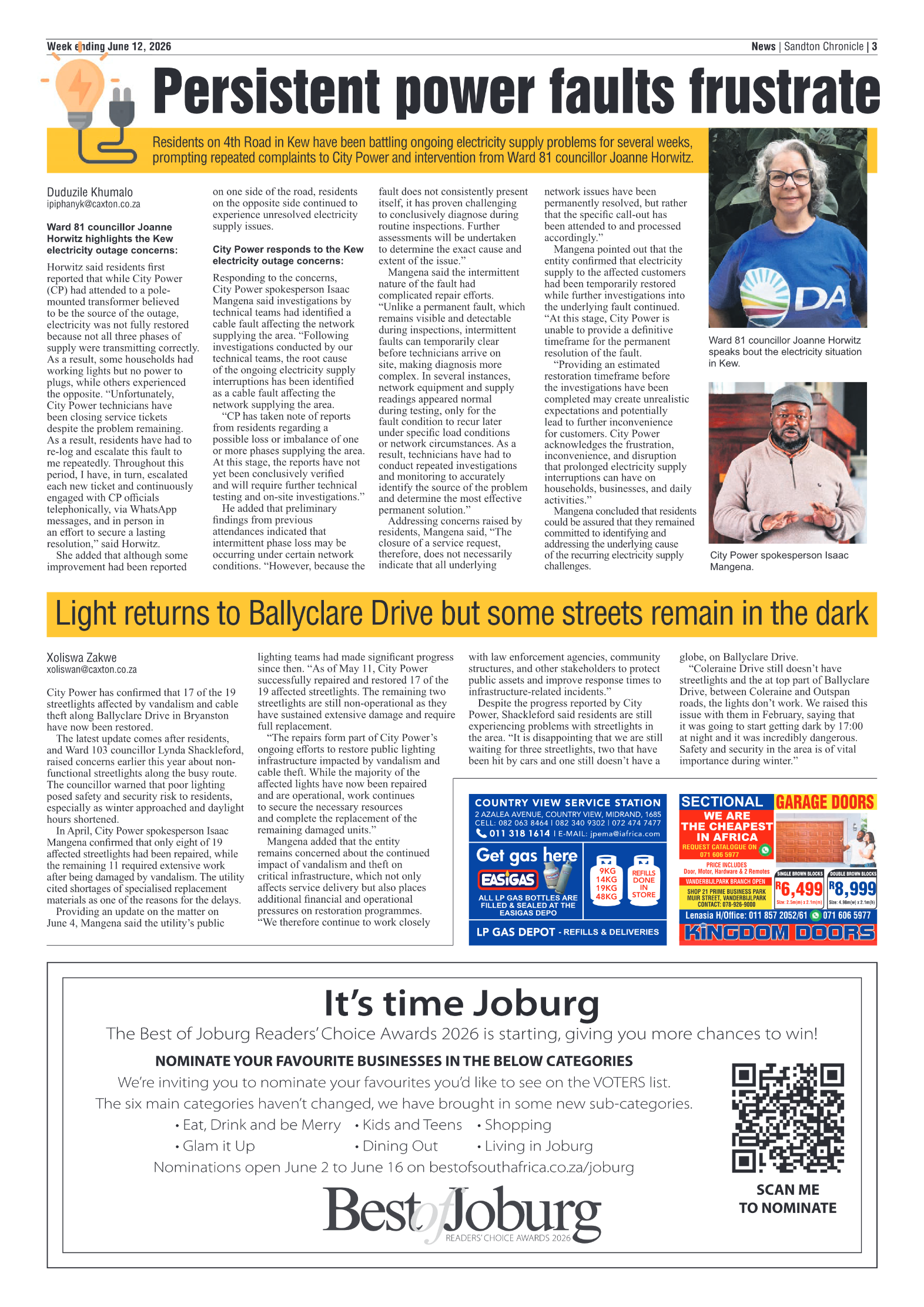 Sandton Chronicle 12 June 2026 page 3