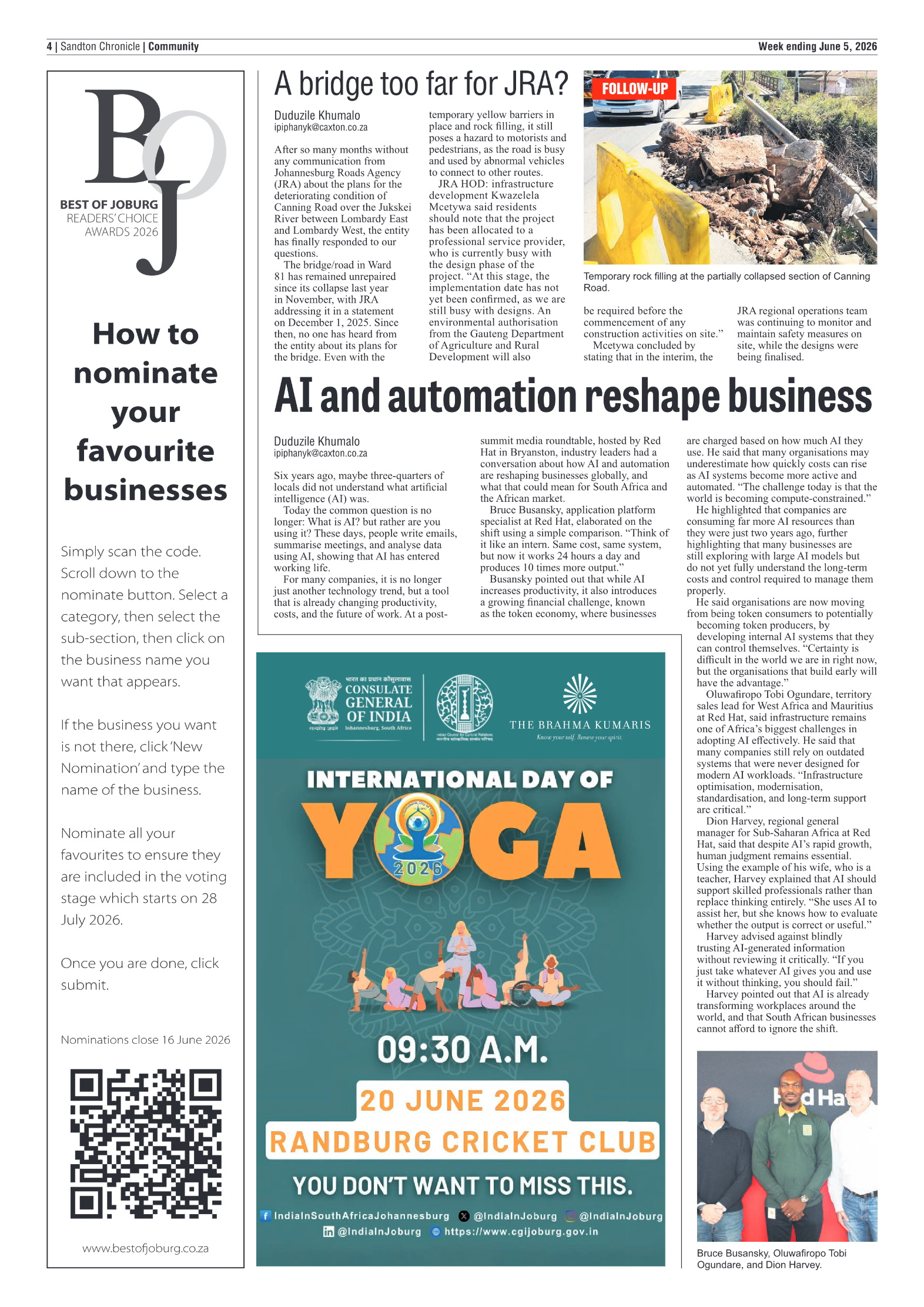 Sandton Chronicle 5 June 2026 page 4