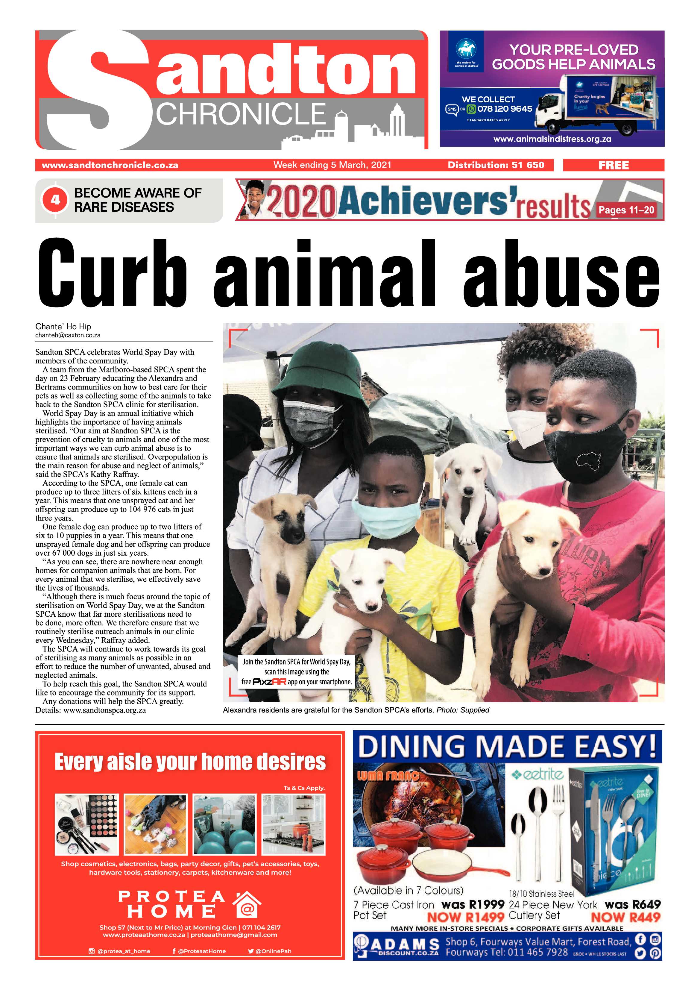 Sandton Chronicle 5 March 2021 page 1