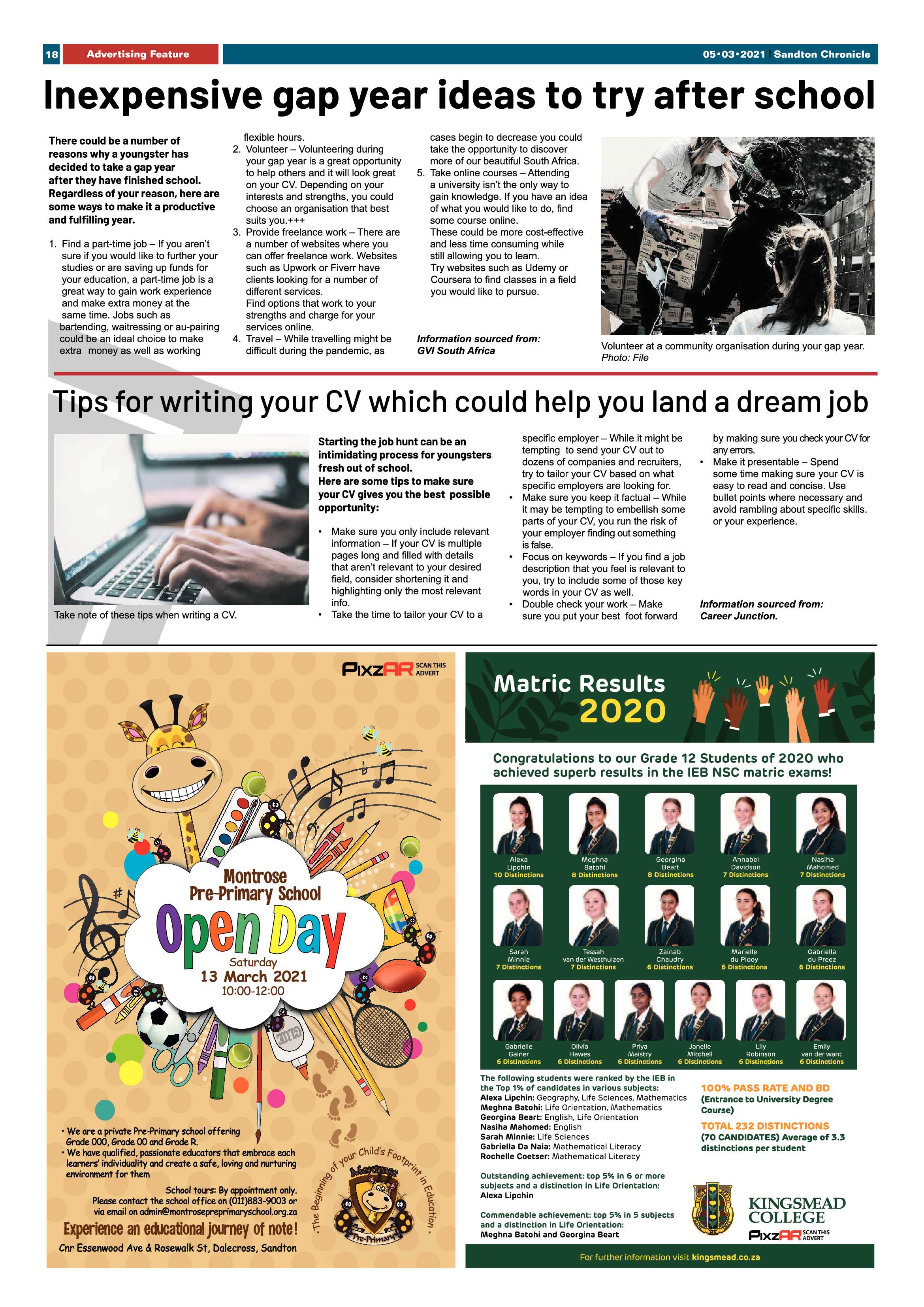 Sandton Chronicle 5 March 2021 page 18