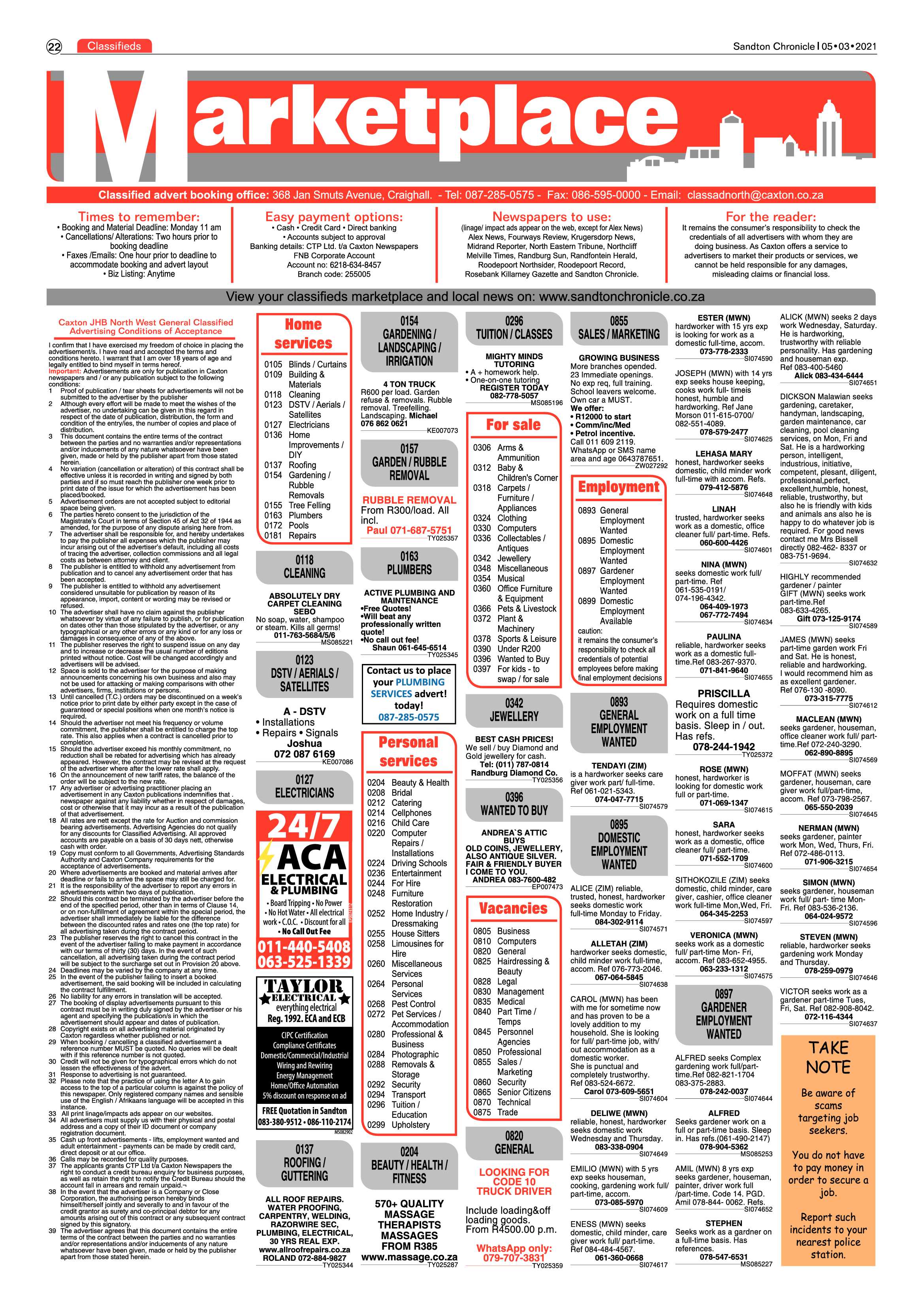 Sandton Chronicle 5 March 2021 page 22