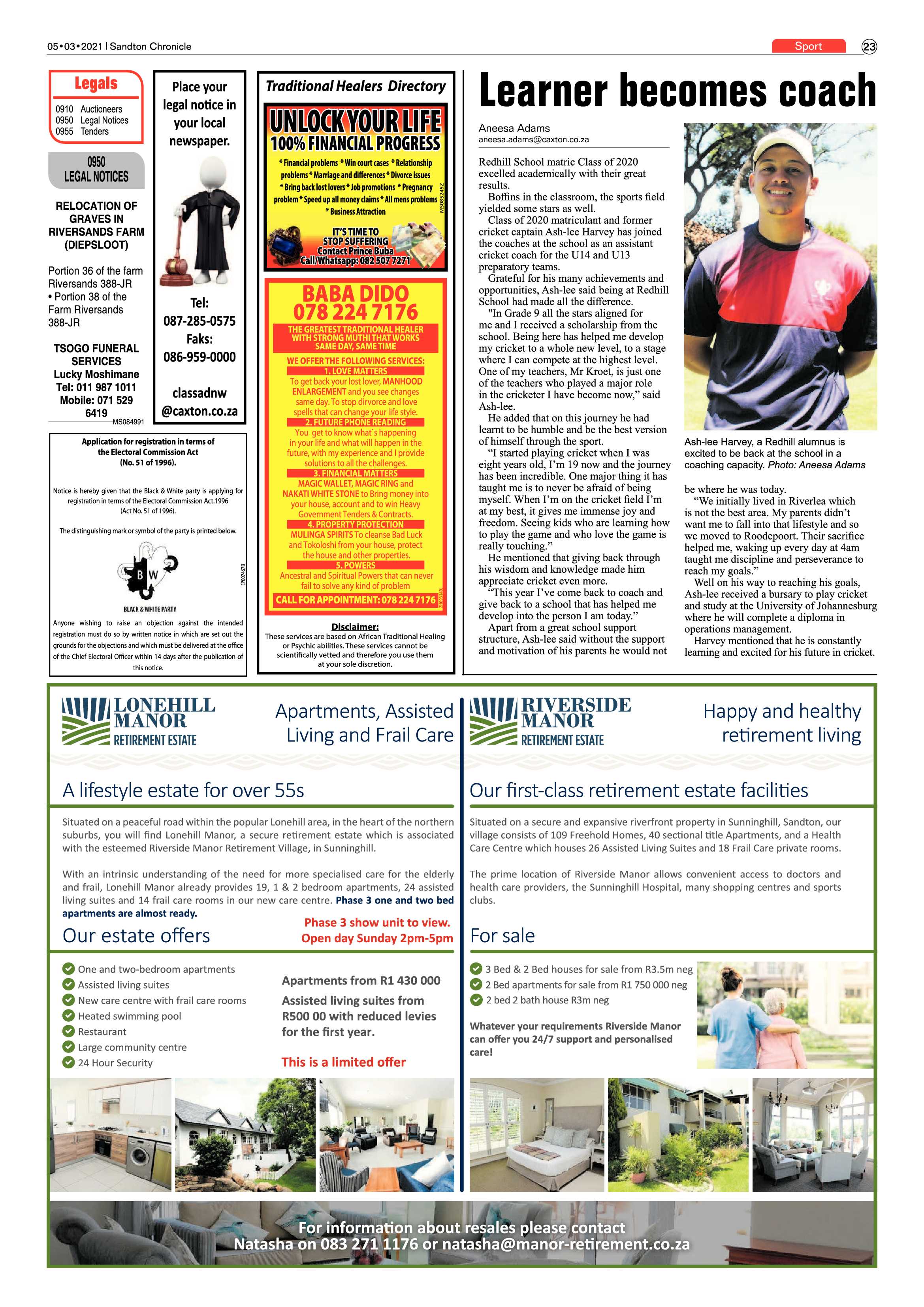 Sandton Chronicle 5 March 2021 page 23