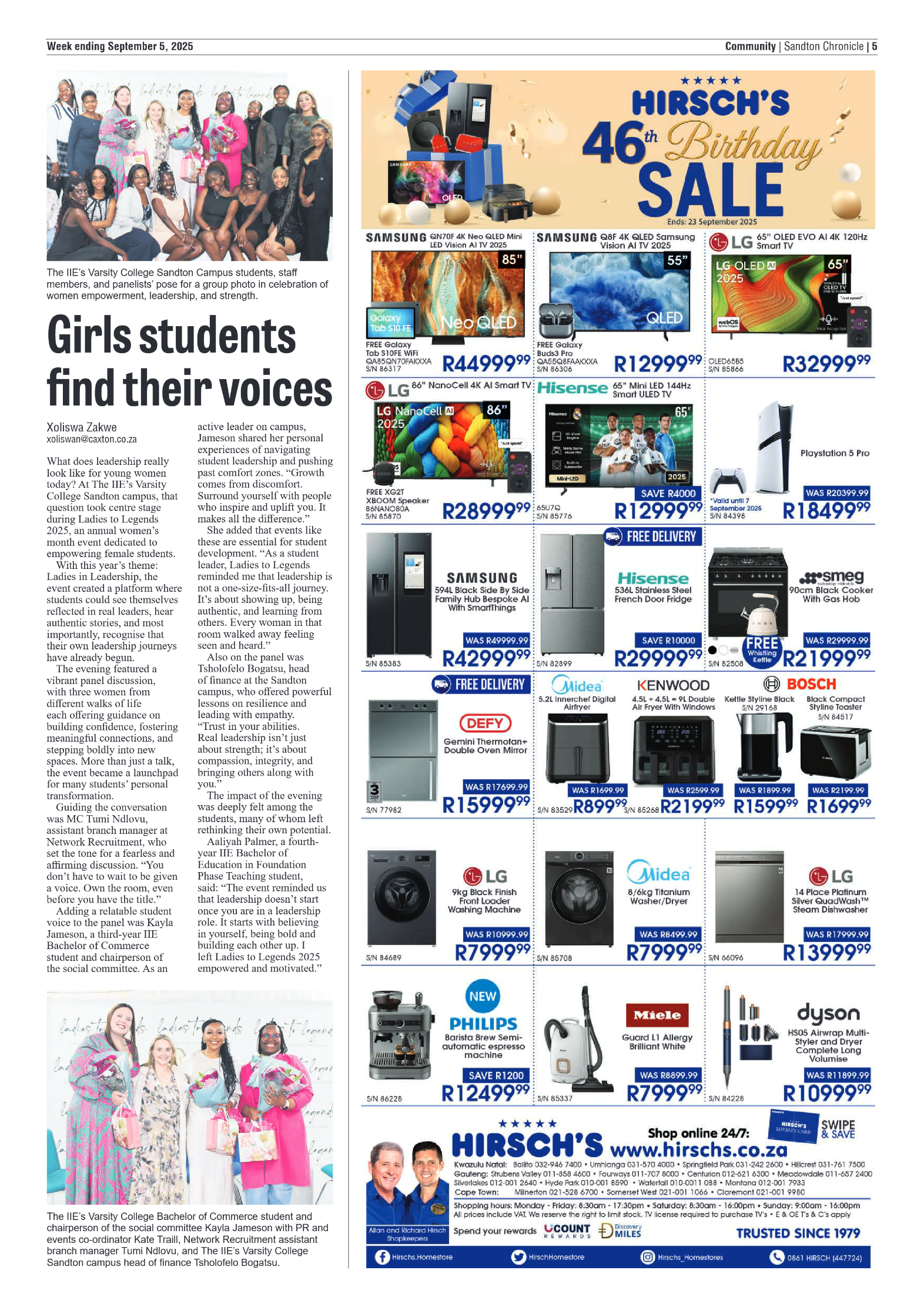 Sandton Chronicle 5 September 2025 page 5