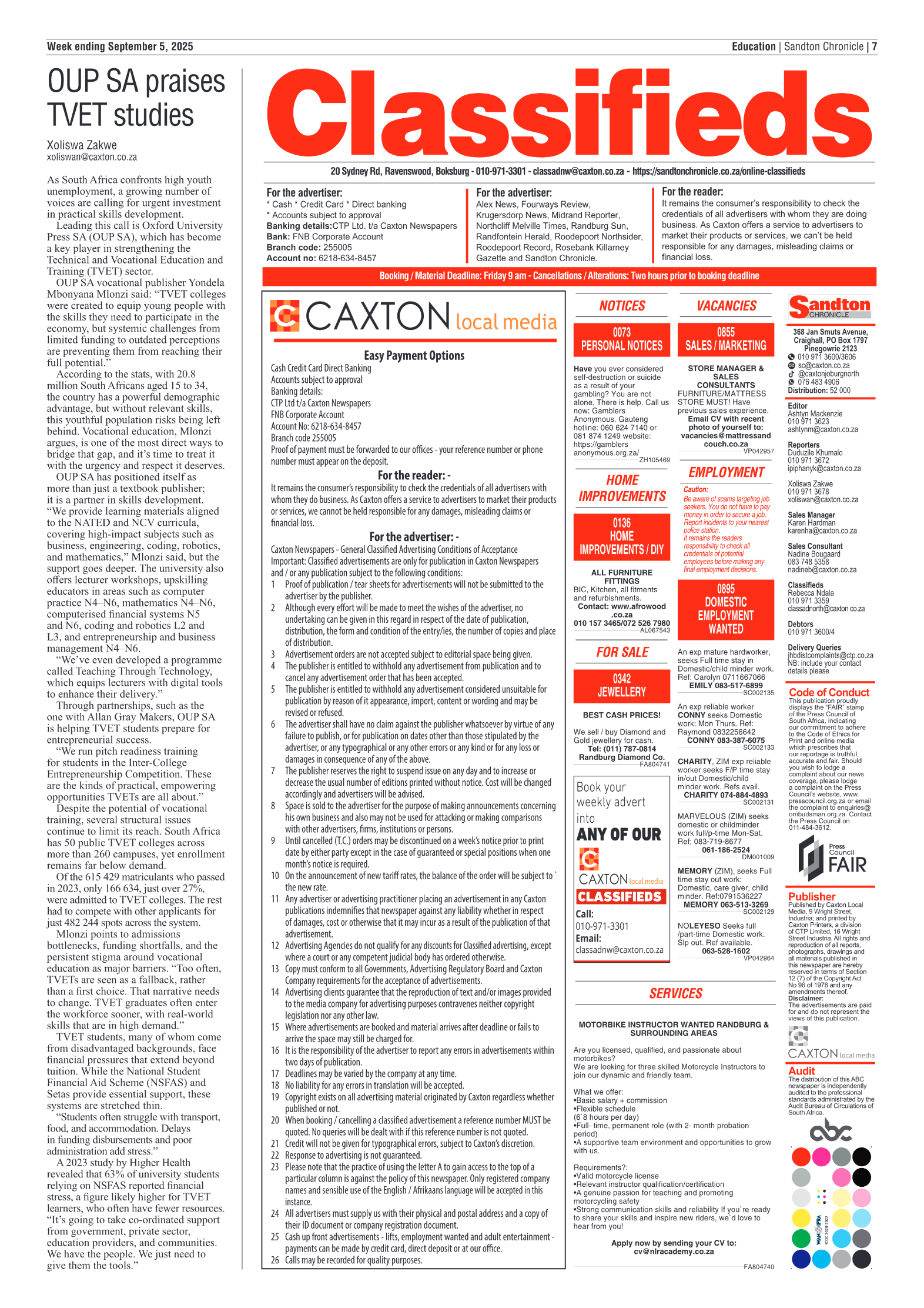 Sandton Chronicle 5 September 2025 page 7