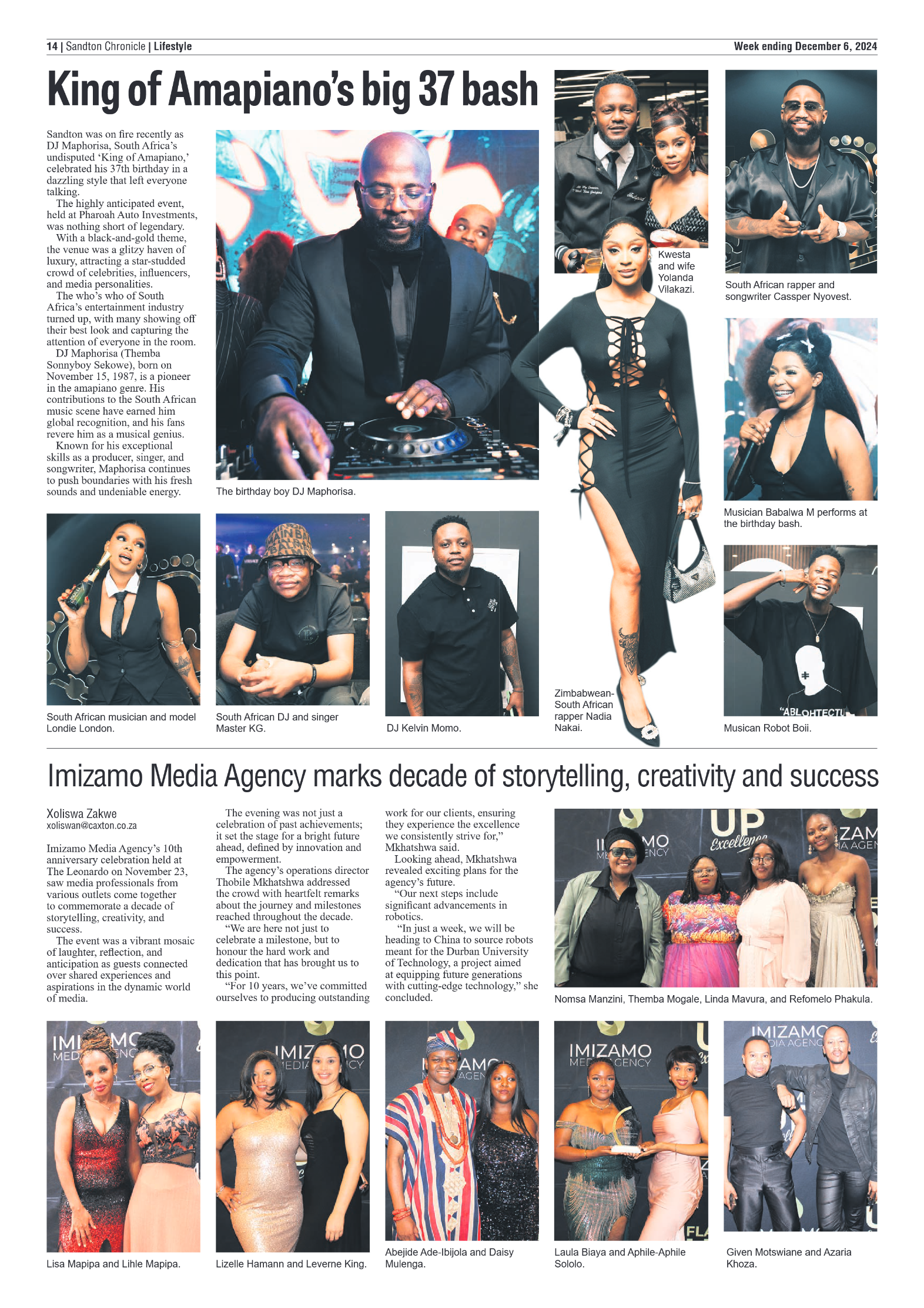 Sandton Chronicle 6 December 2024 page 14