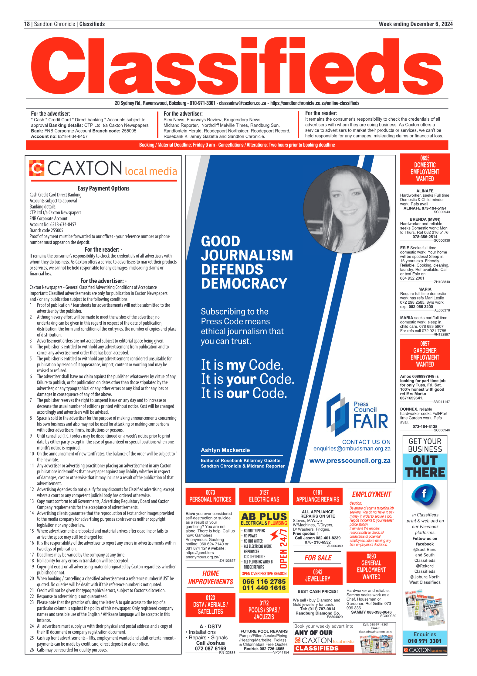 Sandton Chronicle 6 December 2024 page 18