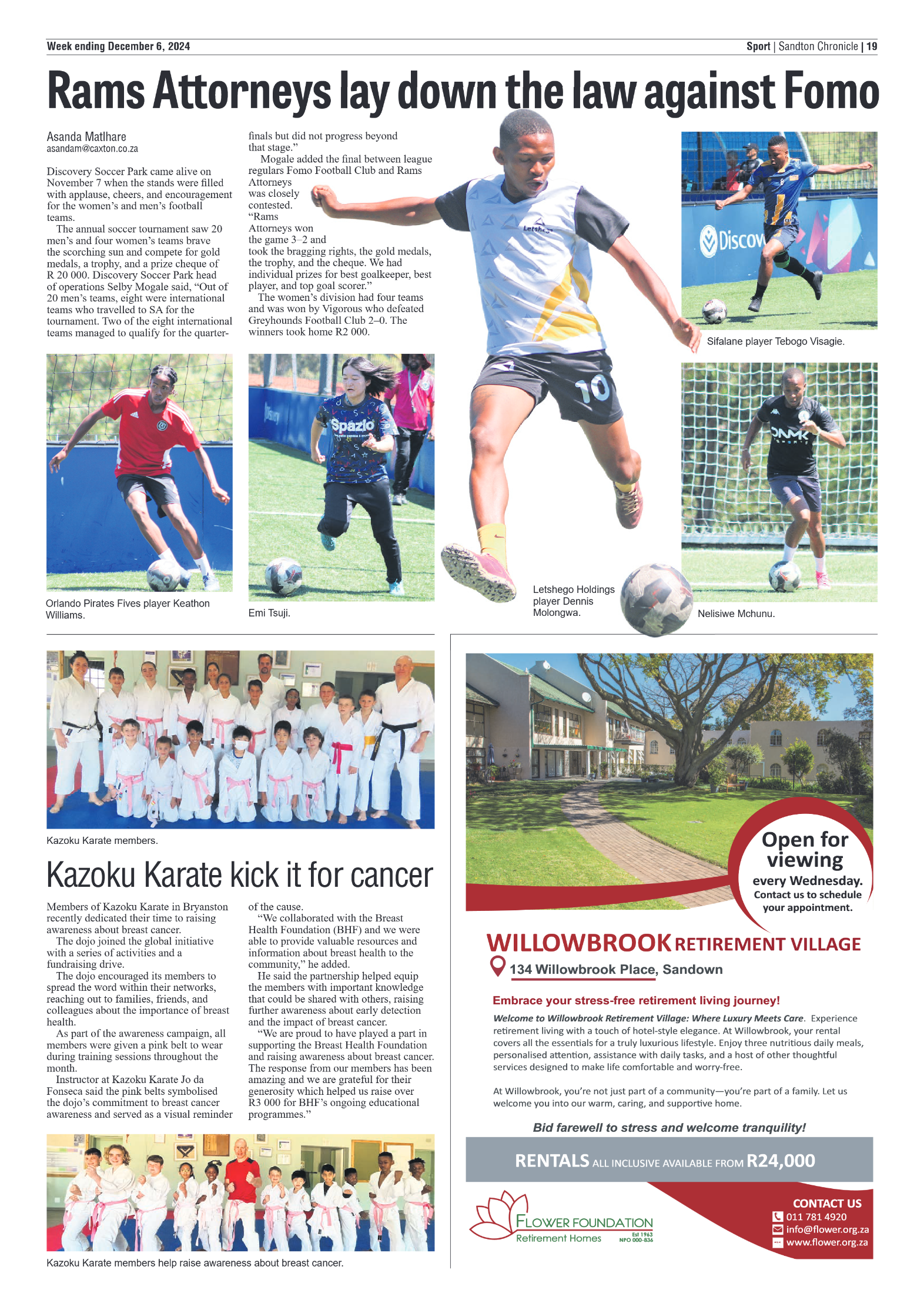 Sandton Chronicle 6 December 2024 page 19