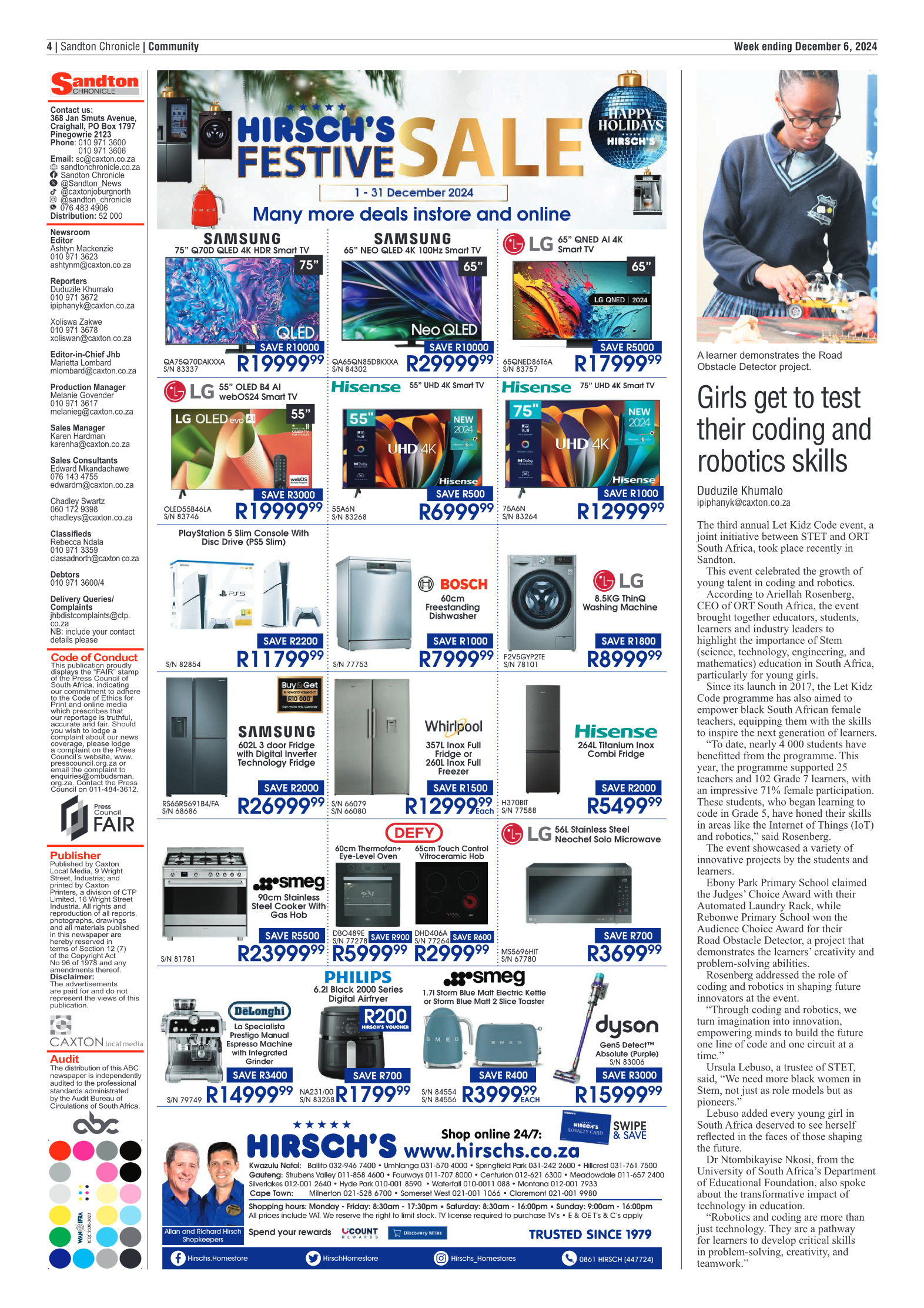 Sandton Chronicle 6 December 2024 page 4