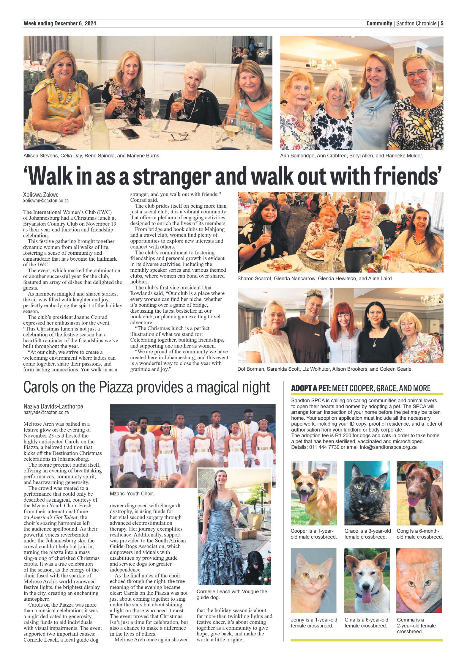 Sandton Chronicle 6 December 2024 page 5
