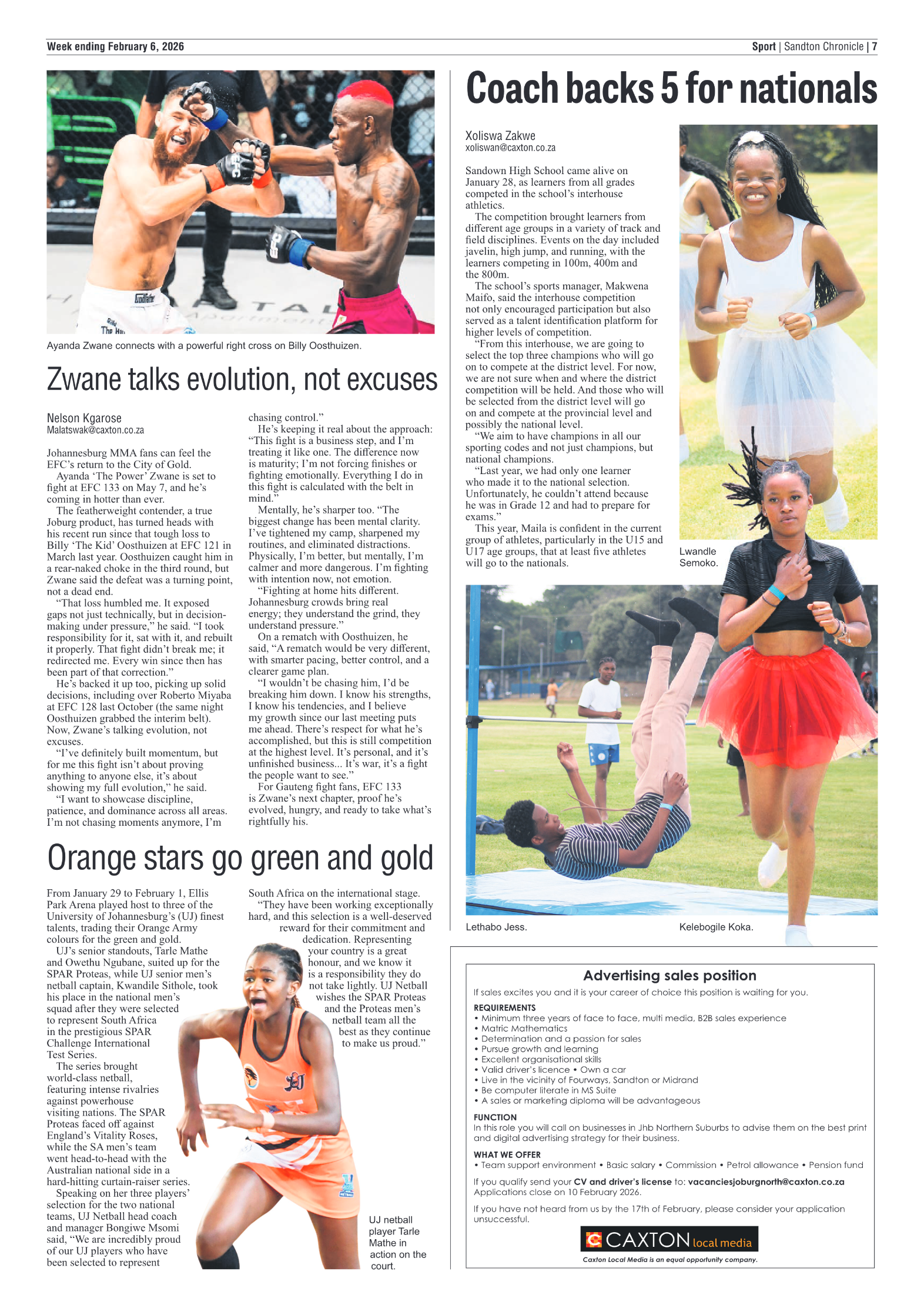 Sandton Chronicle 6 February 2026 page 7