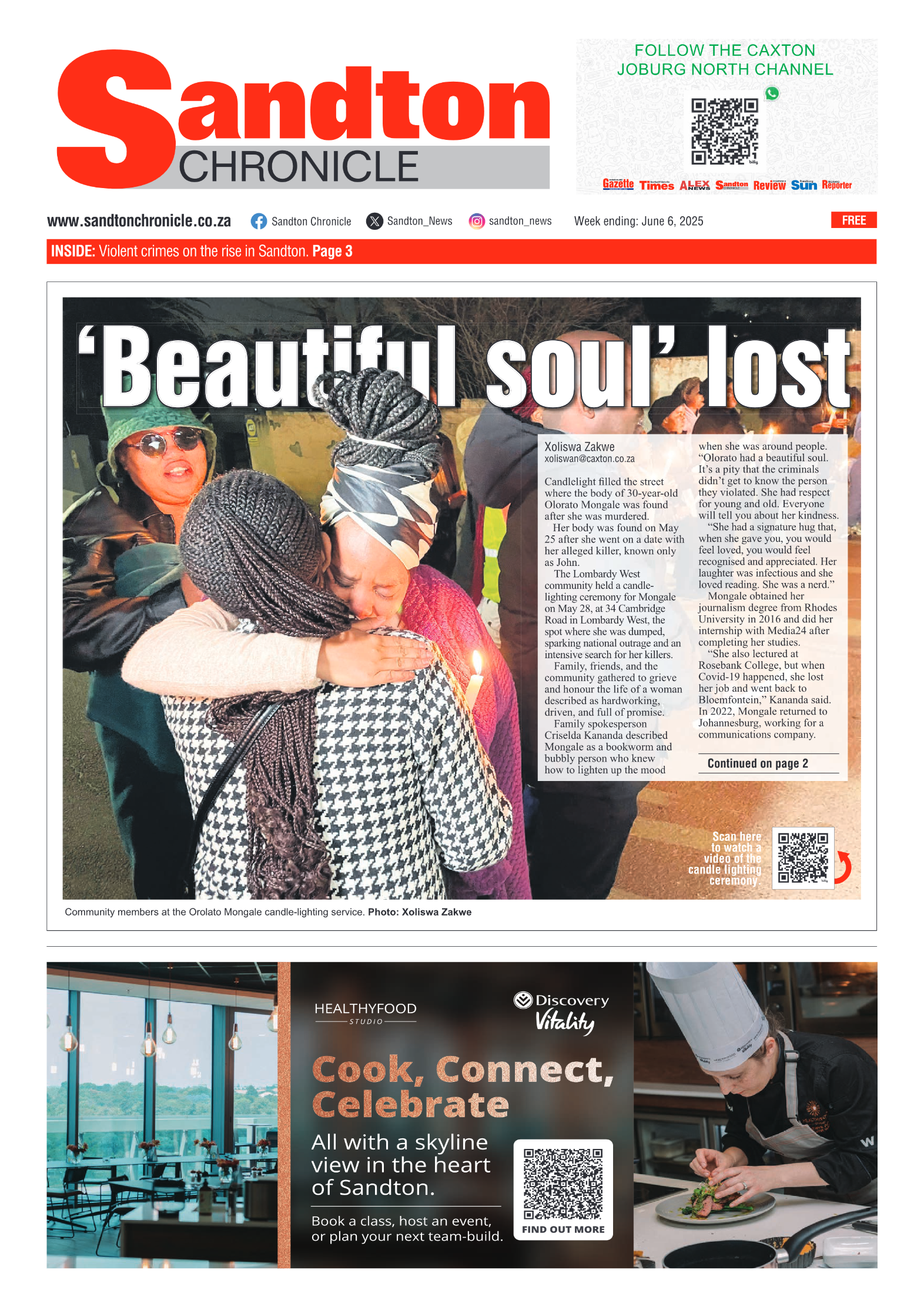 Sandton Chronicle 6 June 2025 page 1