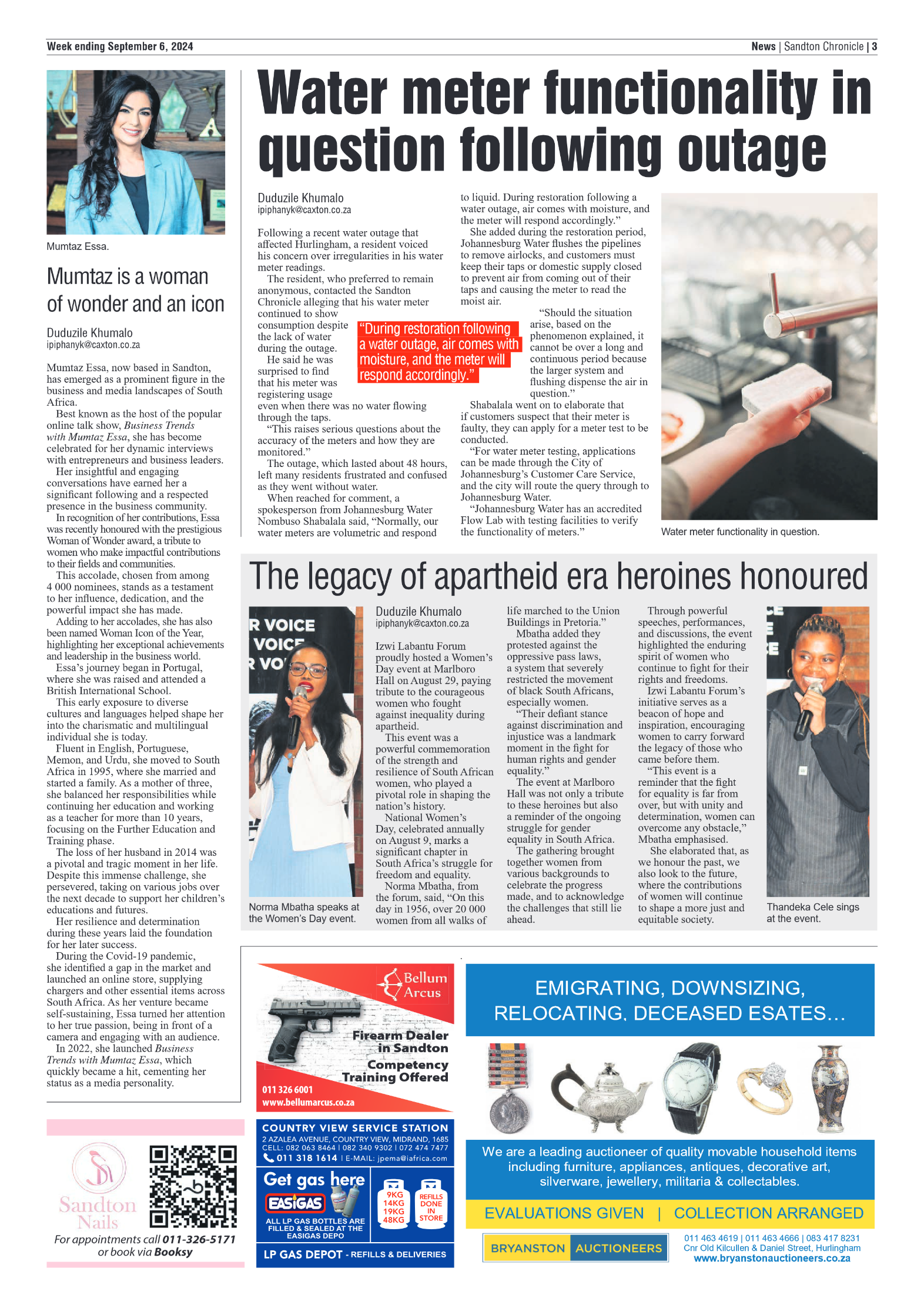 Sandton Chronicle 6 September 2024 page 3