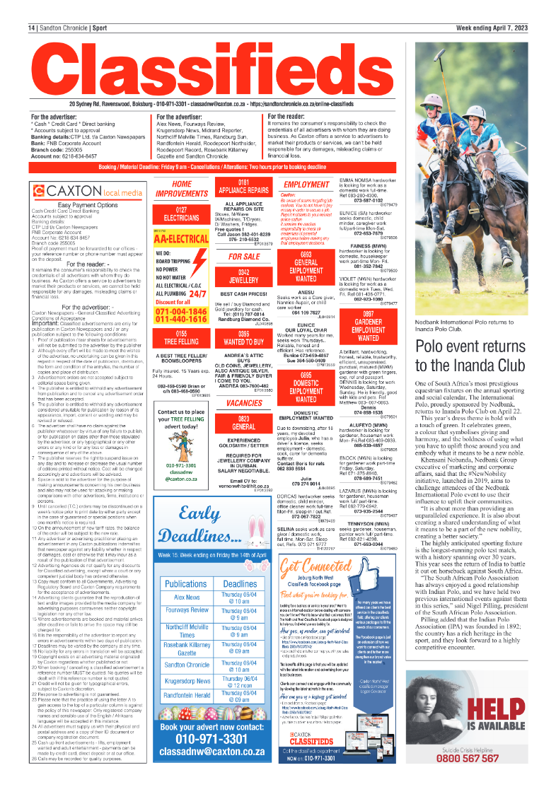 Sandton Chronicle 7 April 2023 page 14
