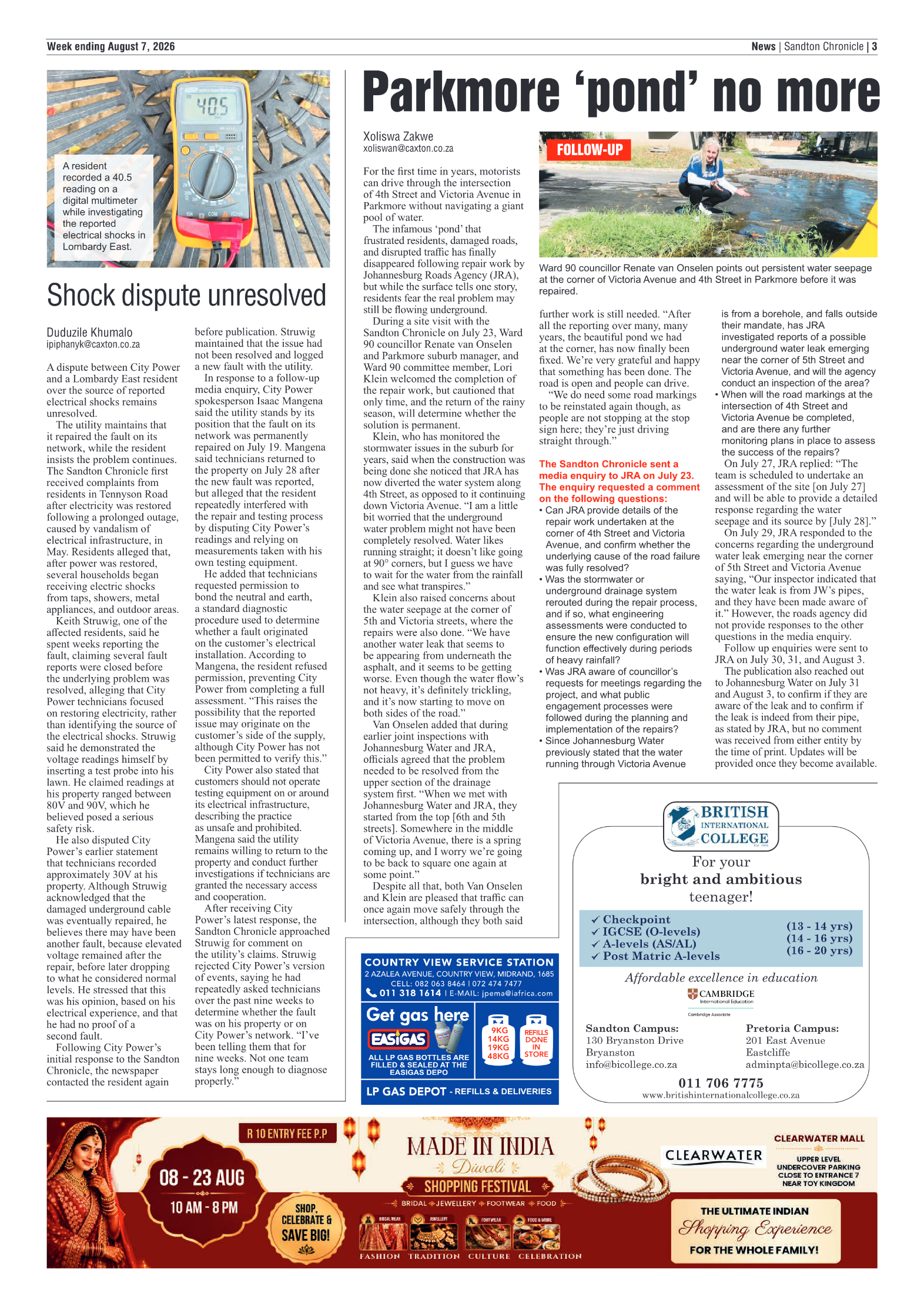 Sandton Chronicle 7 August 2026 page 3