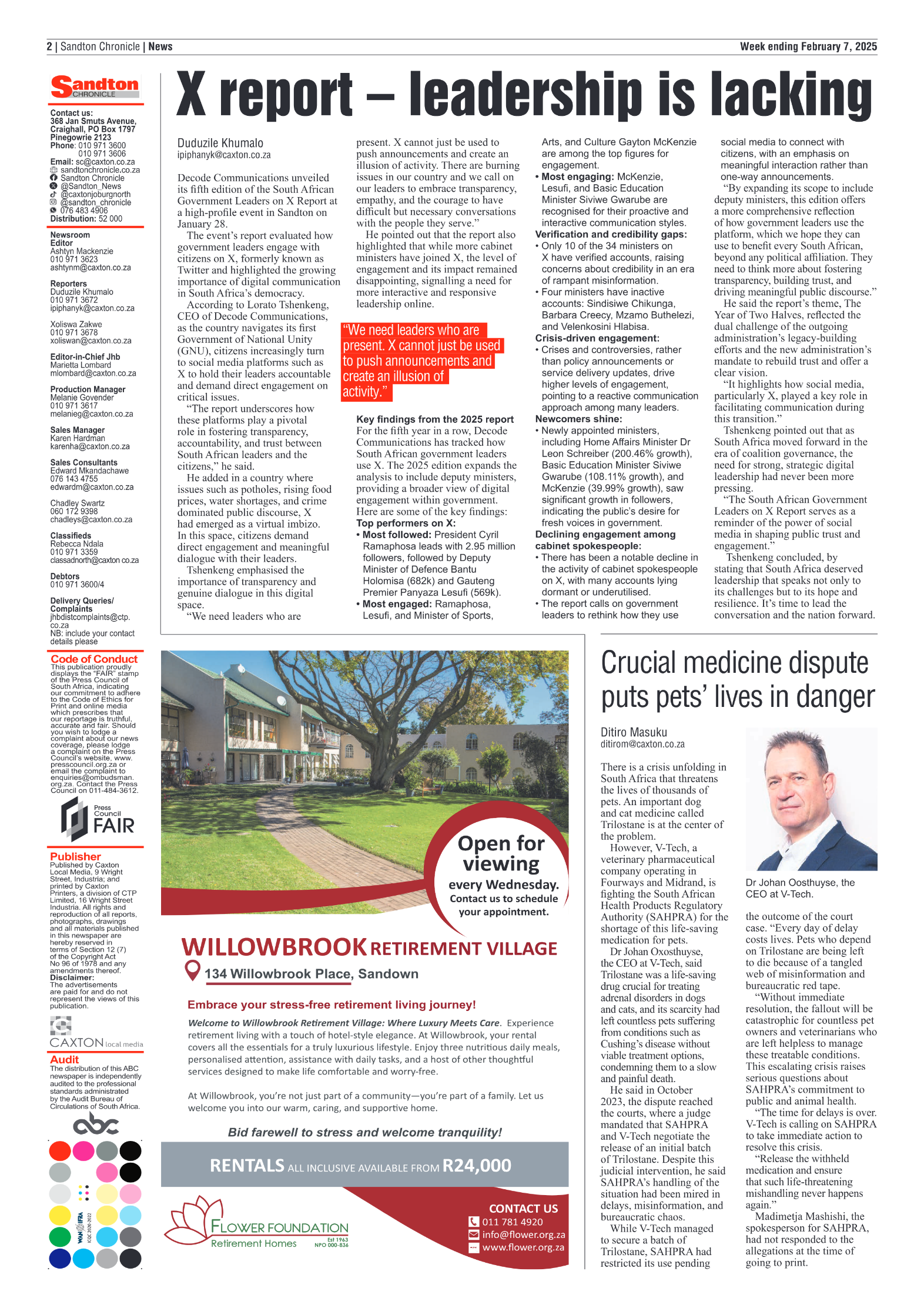 Sandton Chronicle 7 February 2025 page 2
