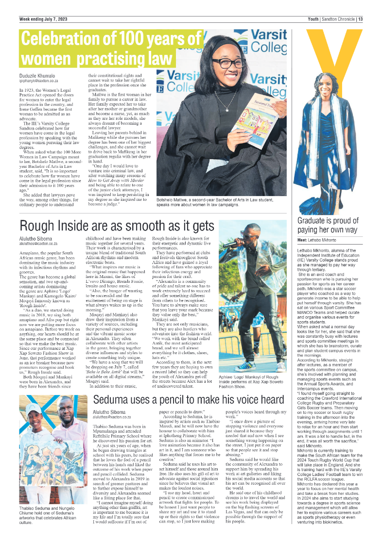 Sandton Chronicle 7 July 2023 page 13