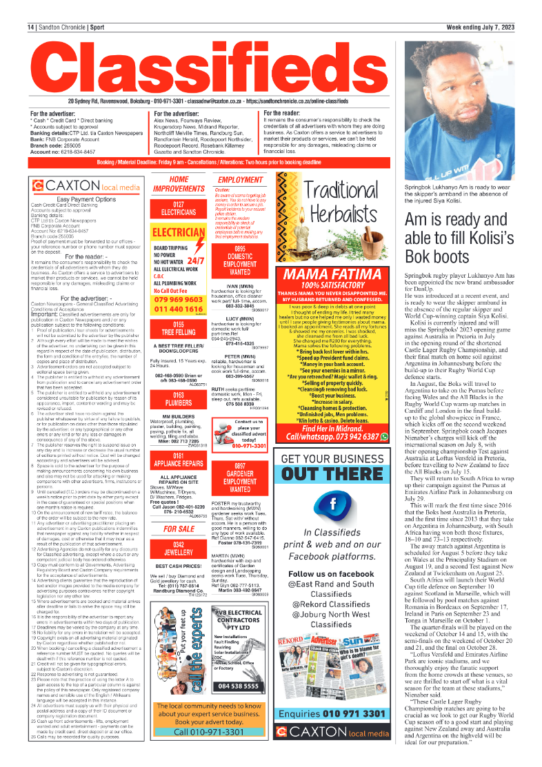 Sandton Chronicle 7 July 2023 page 14