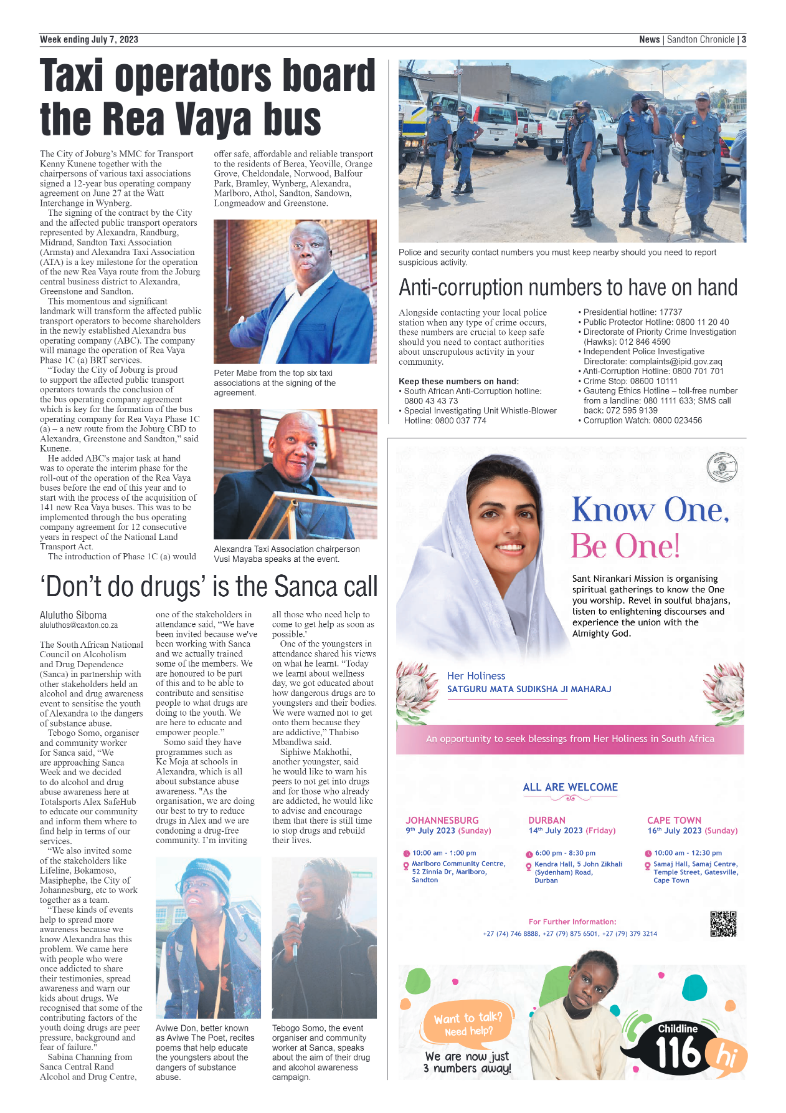 Sandton Chronicle 7 July 2023 page 3