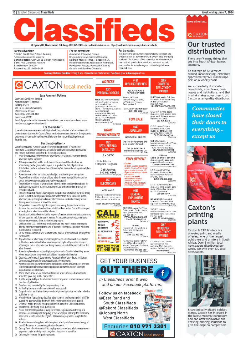 Sandton Chronicle 7 June 2024 page 10