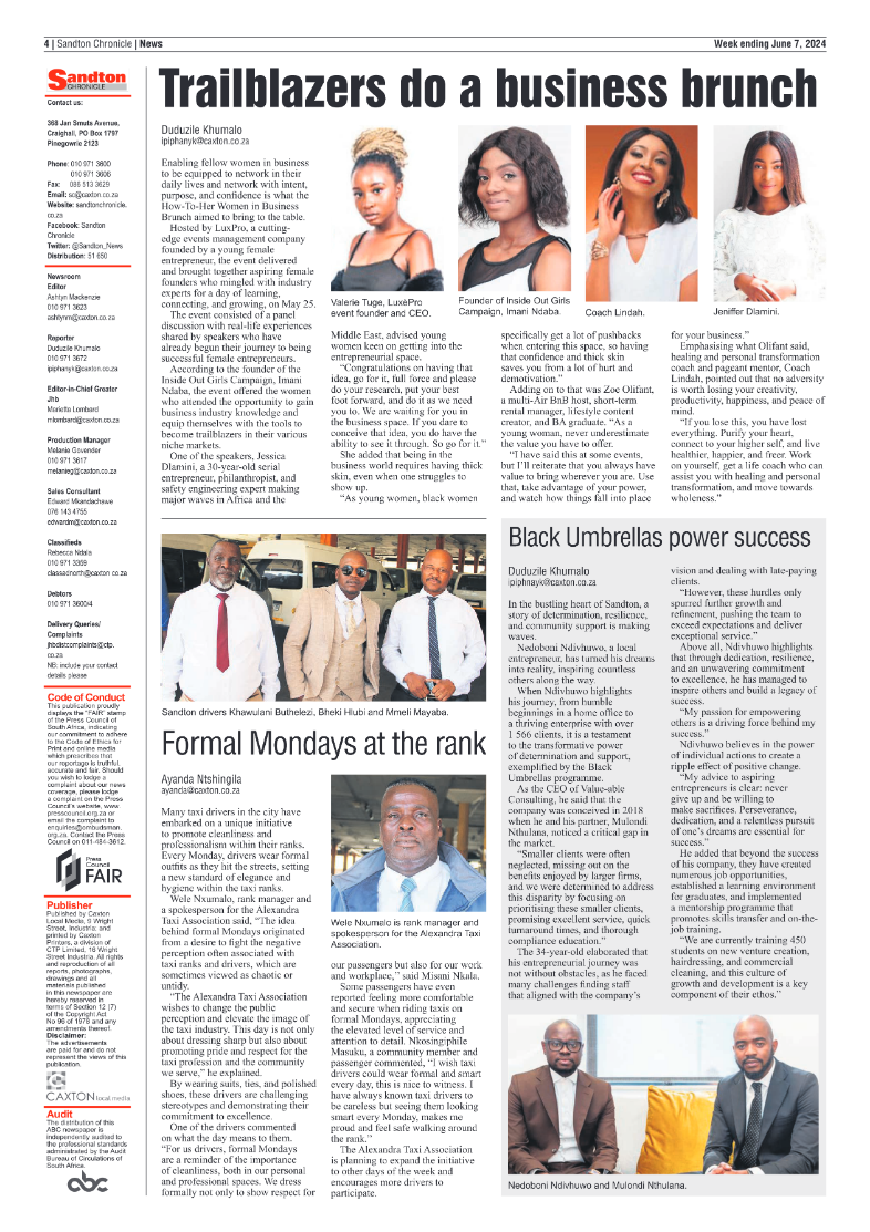 Sandton Chronicle 7 June 2024 page 4