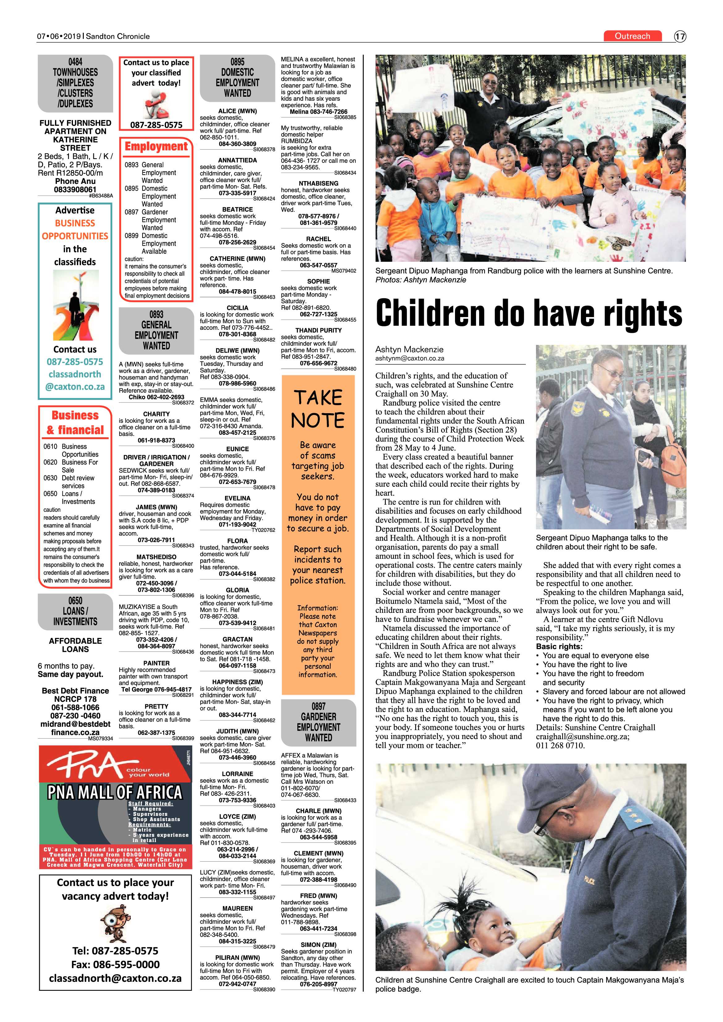 Sandton Chronicle 7 June, 2019 page 17
