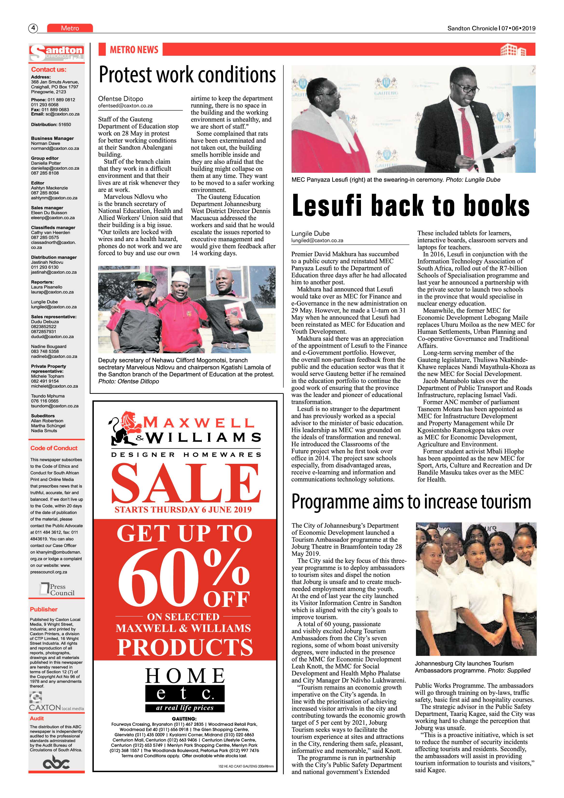 Sandton Chronicle 7 June, 2019 page 4