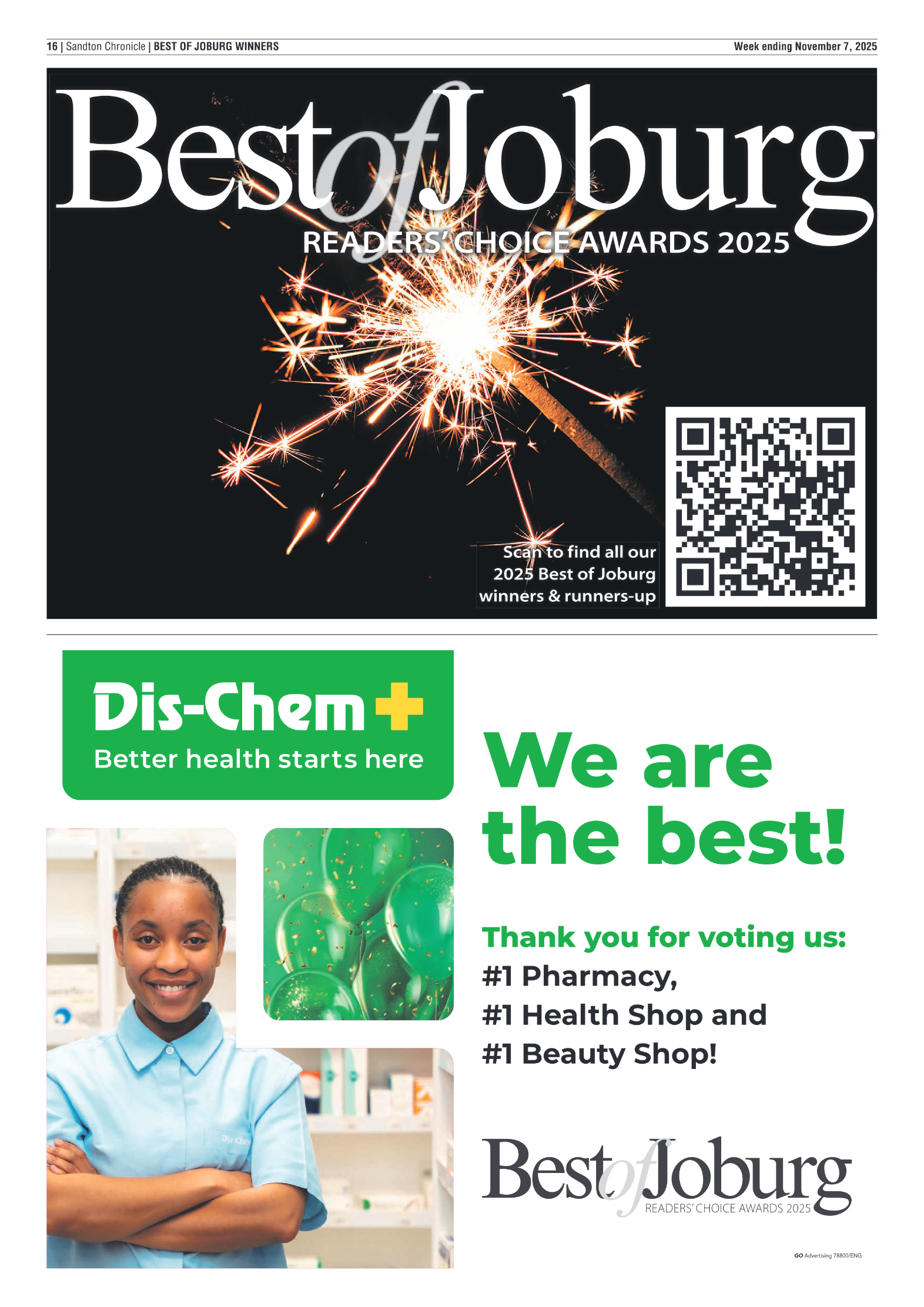 Sandton Chronicle 7 November 2025 page 16