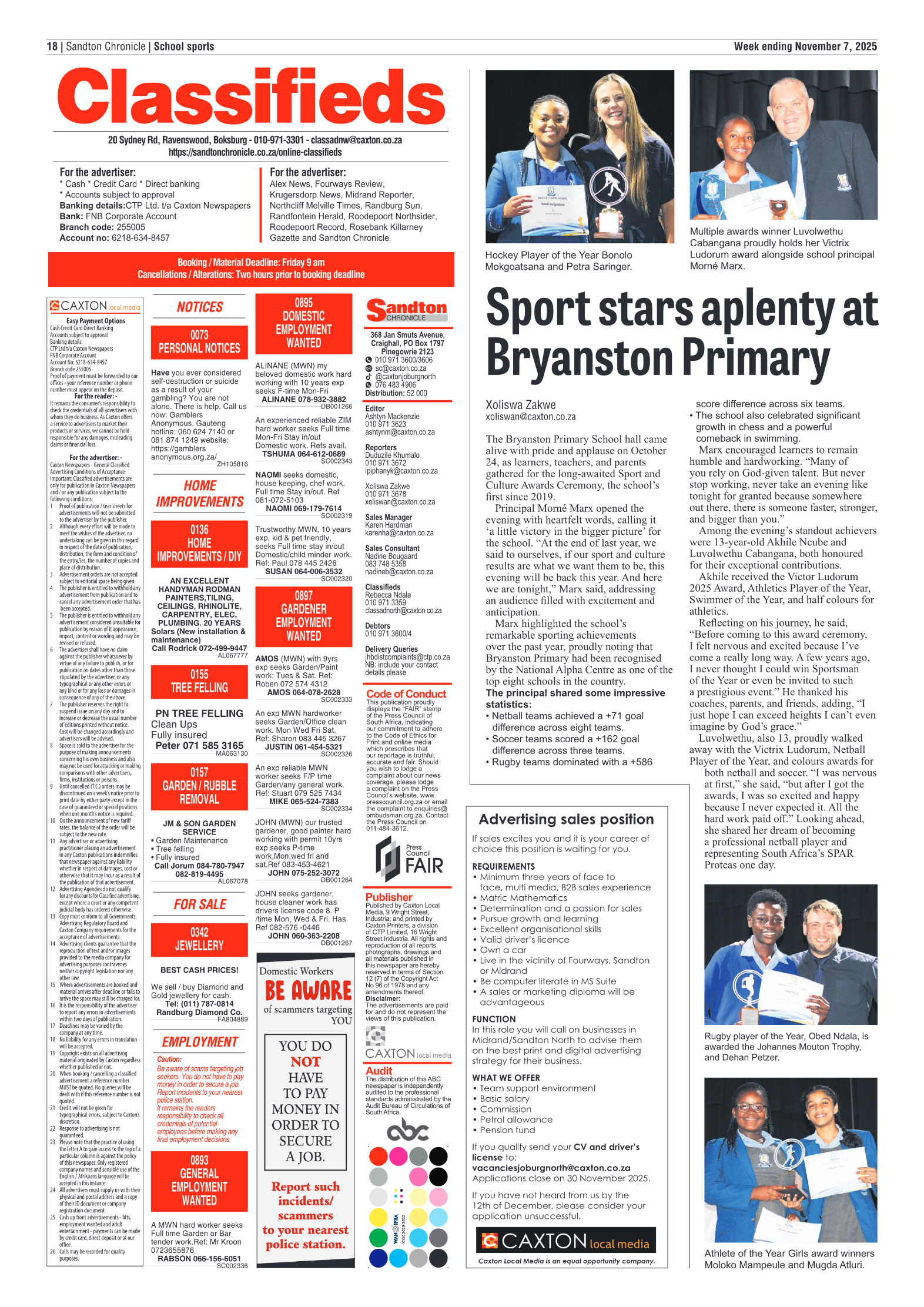 Sandton Chronicle 7 November 2025 page 18