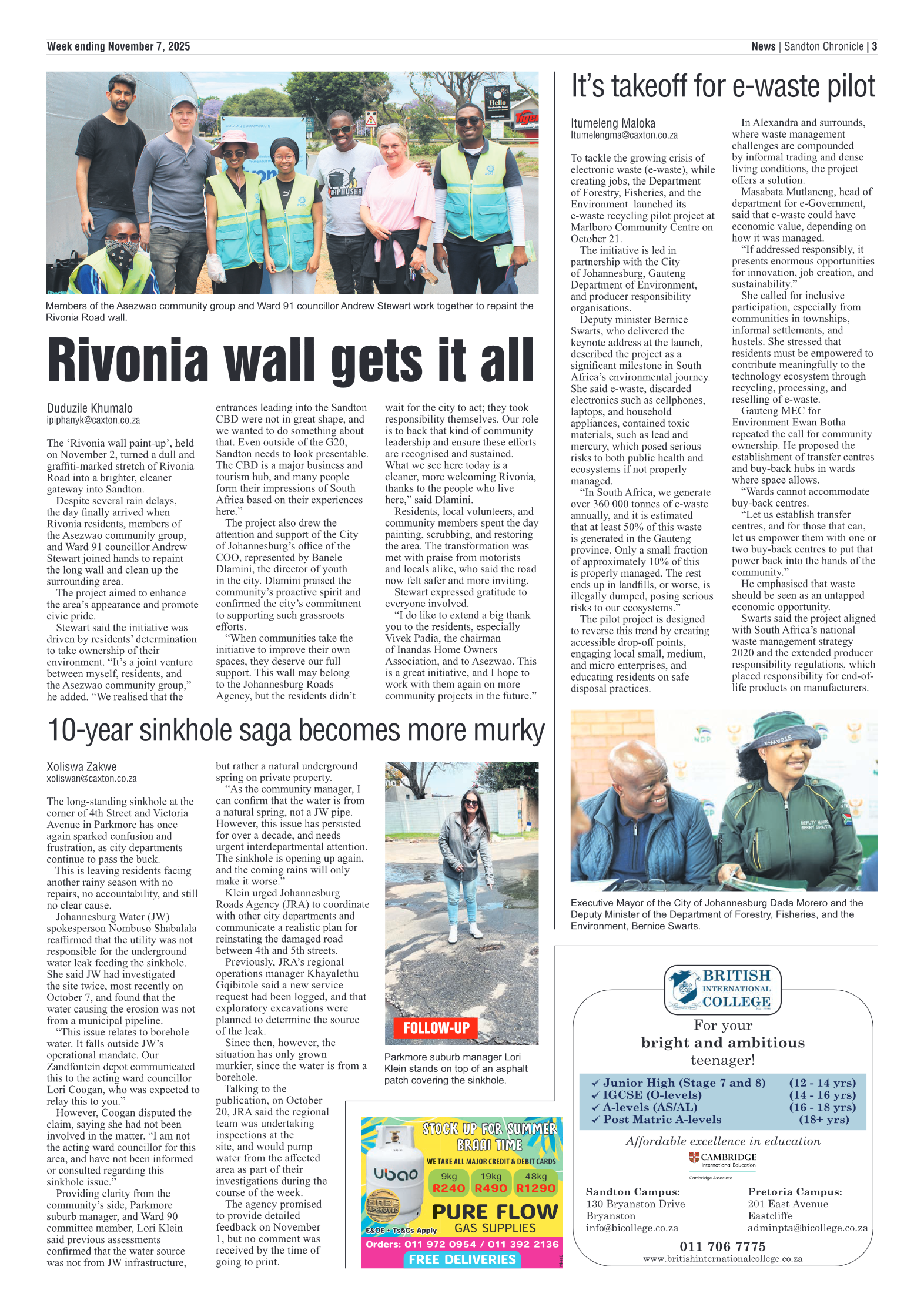 Sandton Chronicle 7 November 2025 page 3