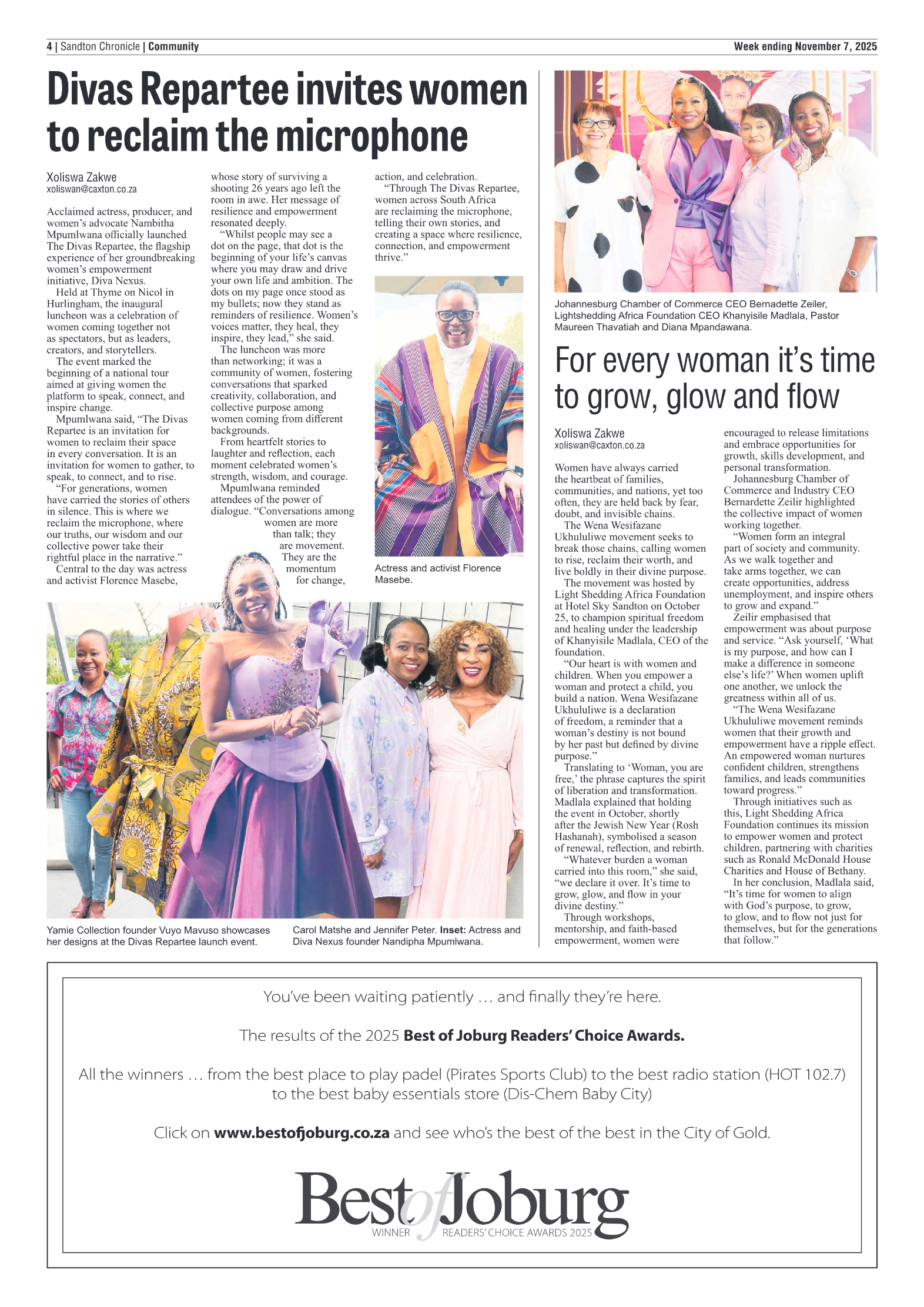 Sandton Chronicle 7 November 2025 page 4